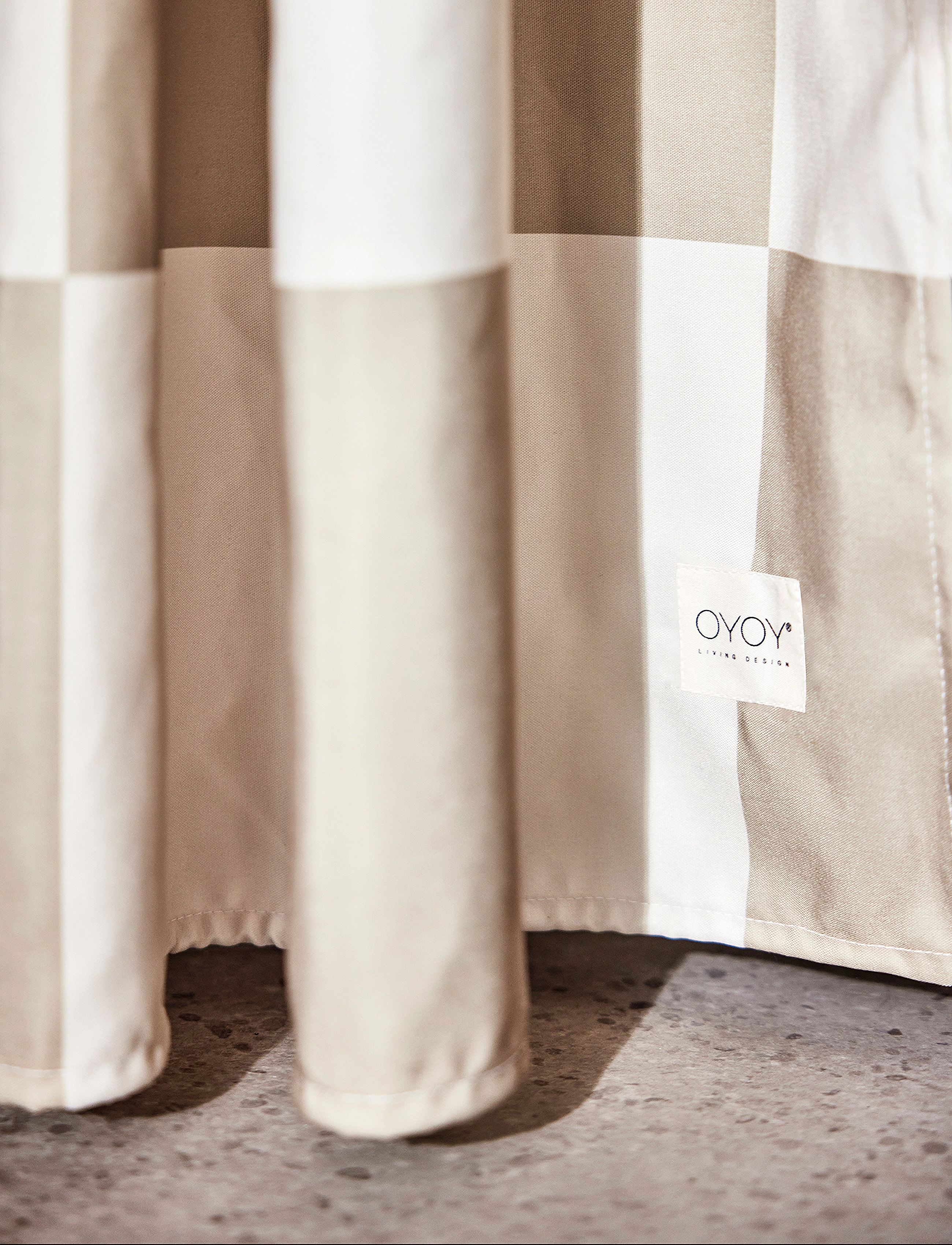 OYOY Living Design - Chess Shower Curtain - shower curtains - clay / offwhite - 2