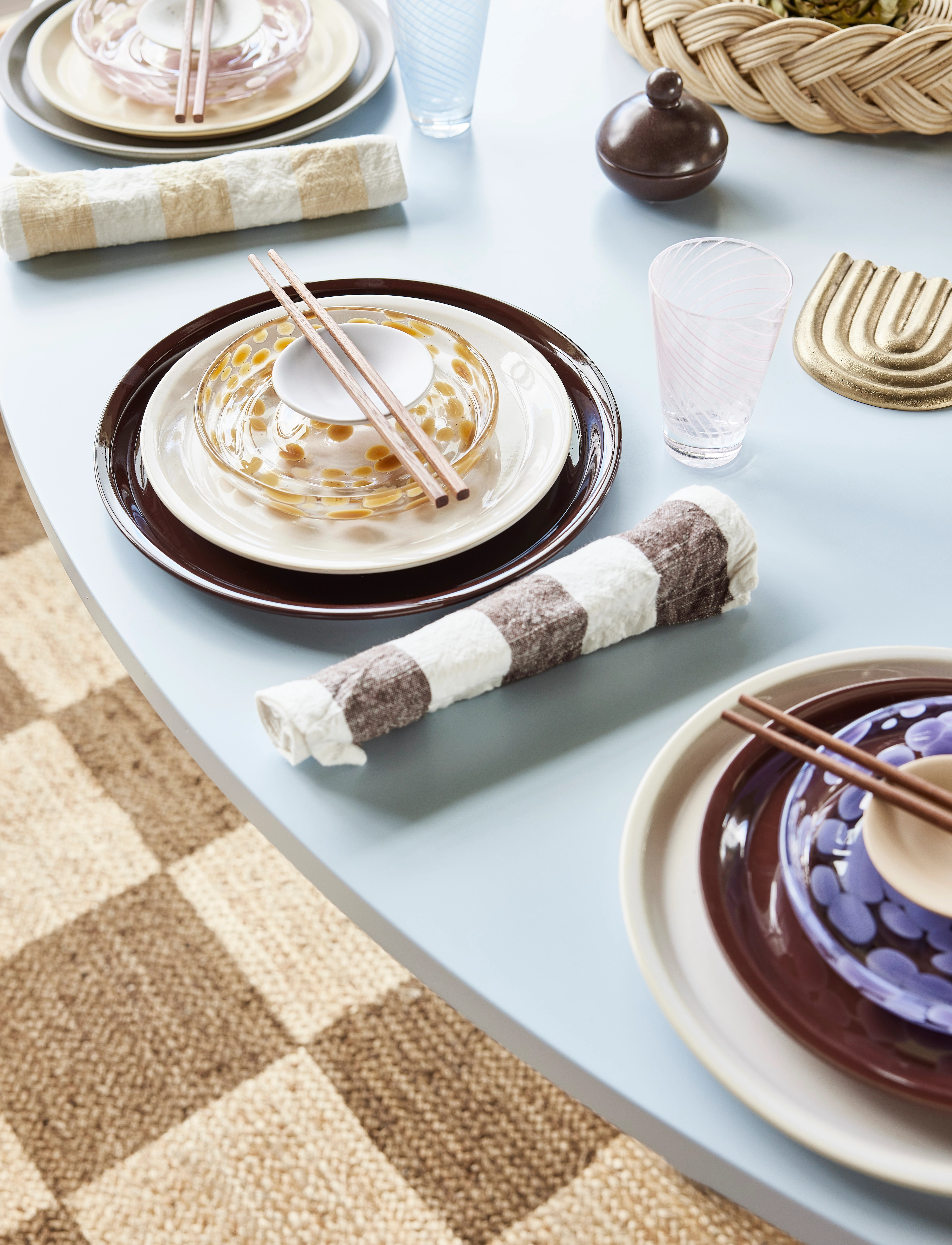 OYOY Living Design Maru Bread Basket Medium, 34X34X7 cm x 34, Kitchen Storage, Beige - Bins & Baskets, Homeware