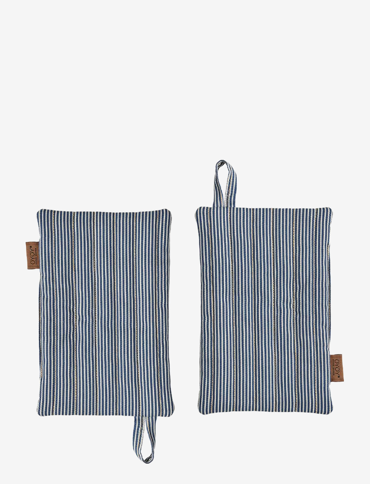 OYOY Living Design - Striped Denim Potholder - Set of 2 - køb efter pris - blue - 0