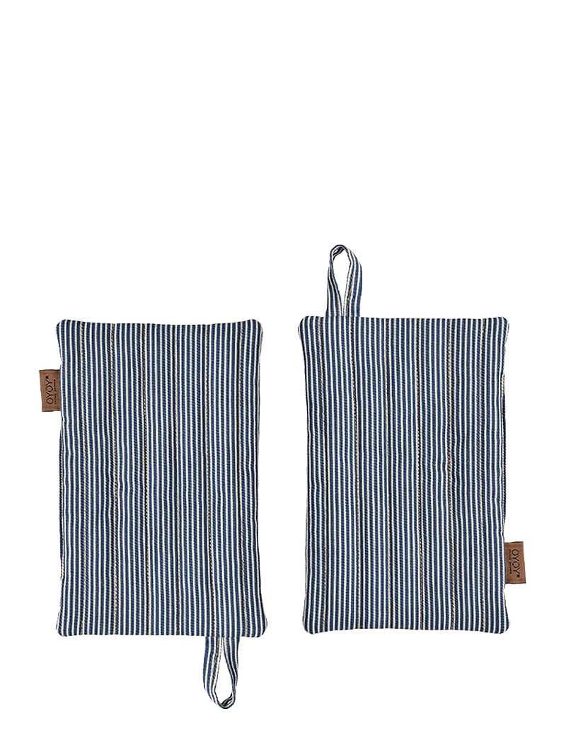 OYOY Living Design - Striped Denim Potholder - Set of 2 - ofenhandschuhe & topflappen - blue - 1