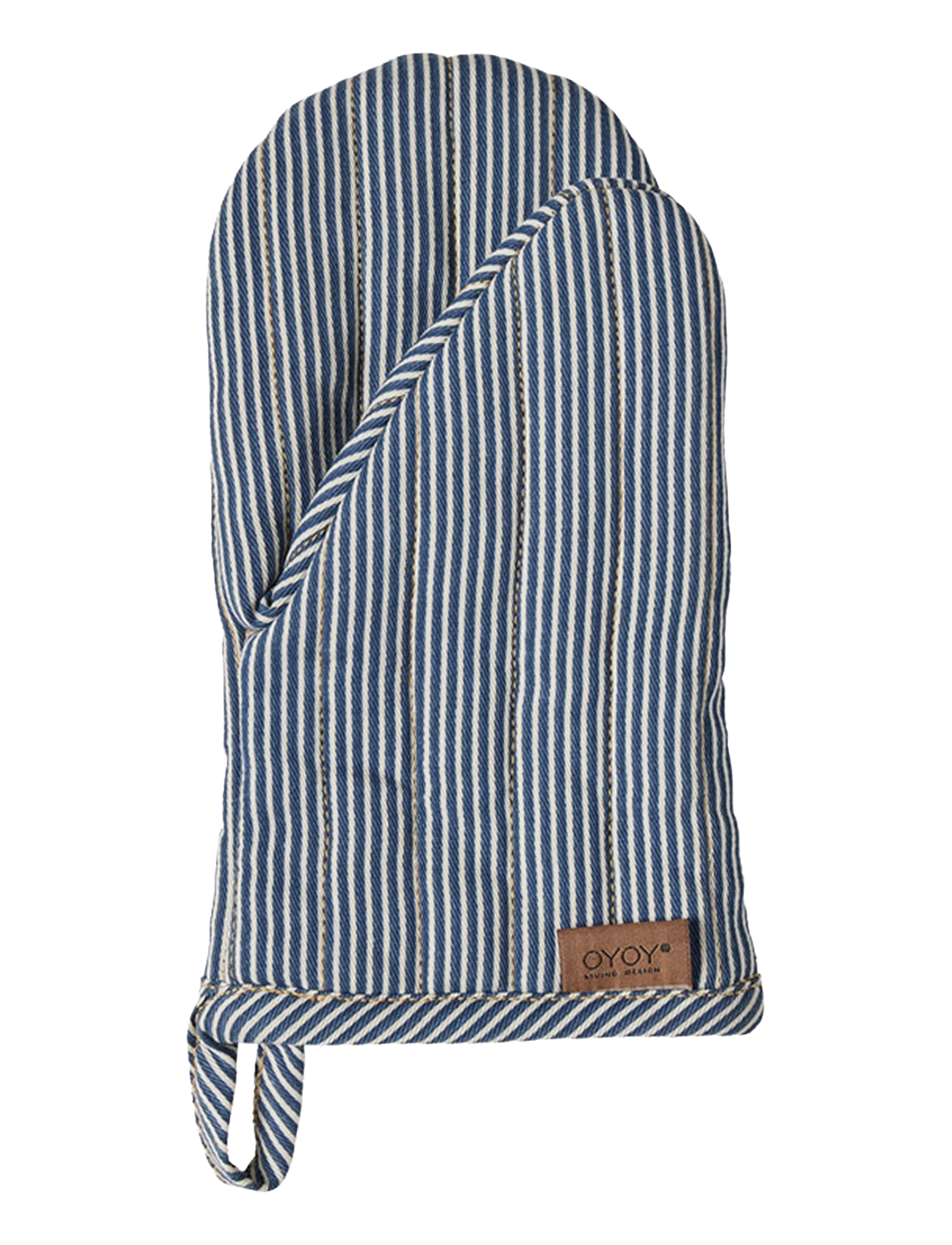 OYOY Living Design Striped Denim Kitchen Glove - Textilier - BLUE / blue