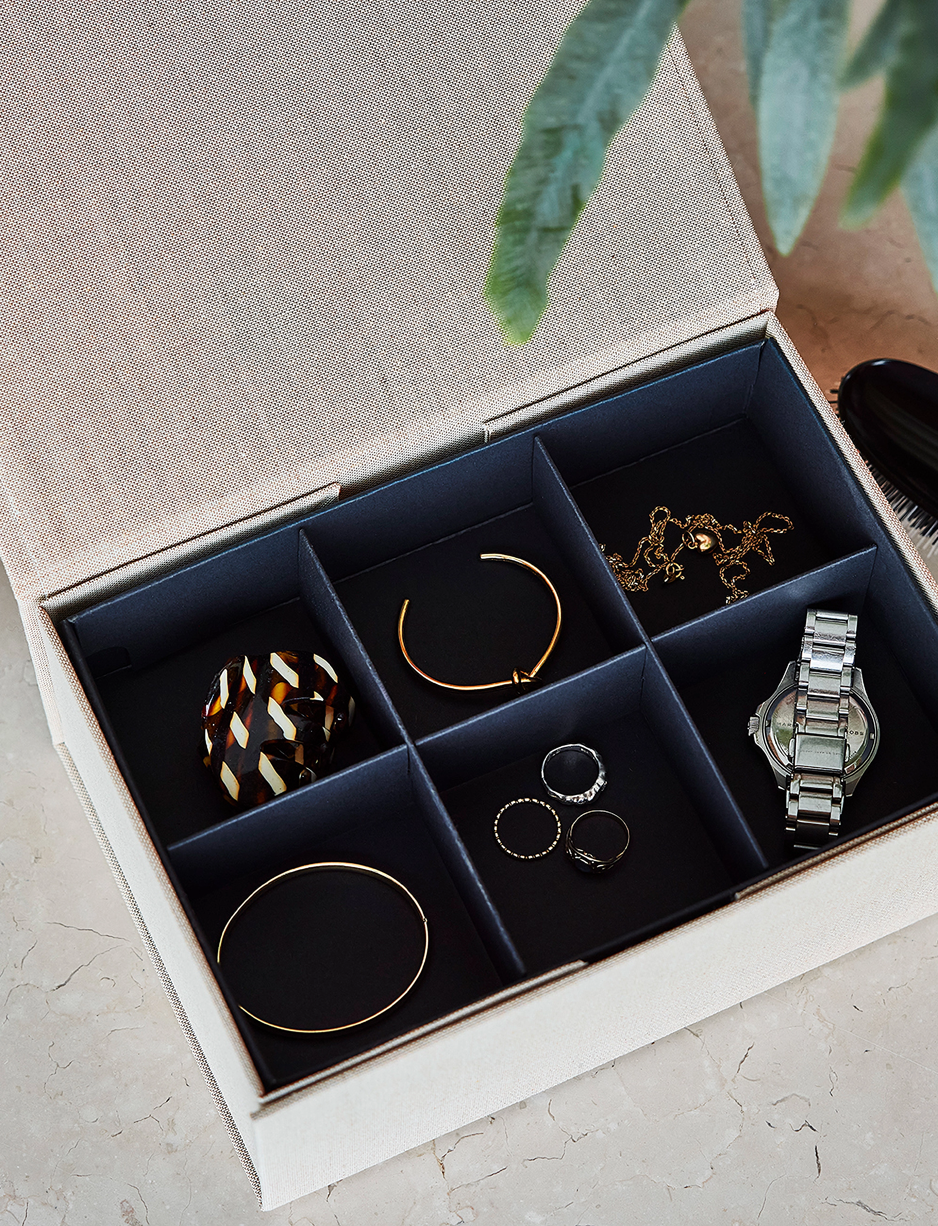 OYOY Living Design Hako Jewelry Storage Box, 25X18X10.5 cm x 25, Jewellery, Beige - Jewellery Boxes, Frauen
