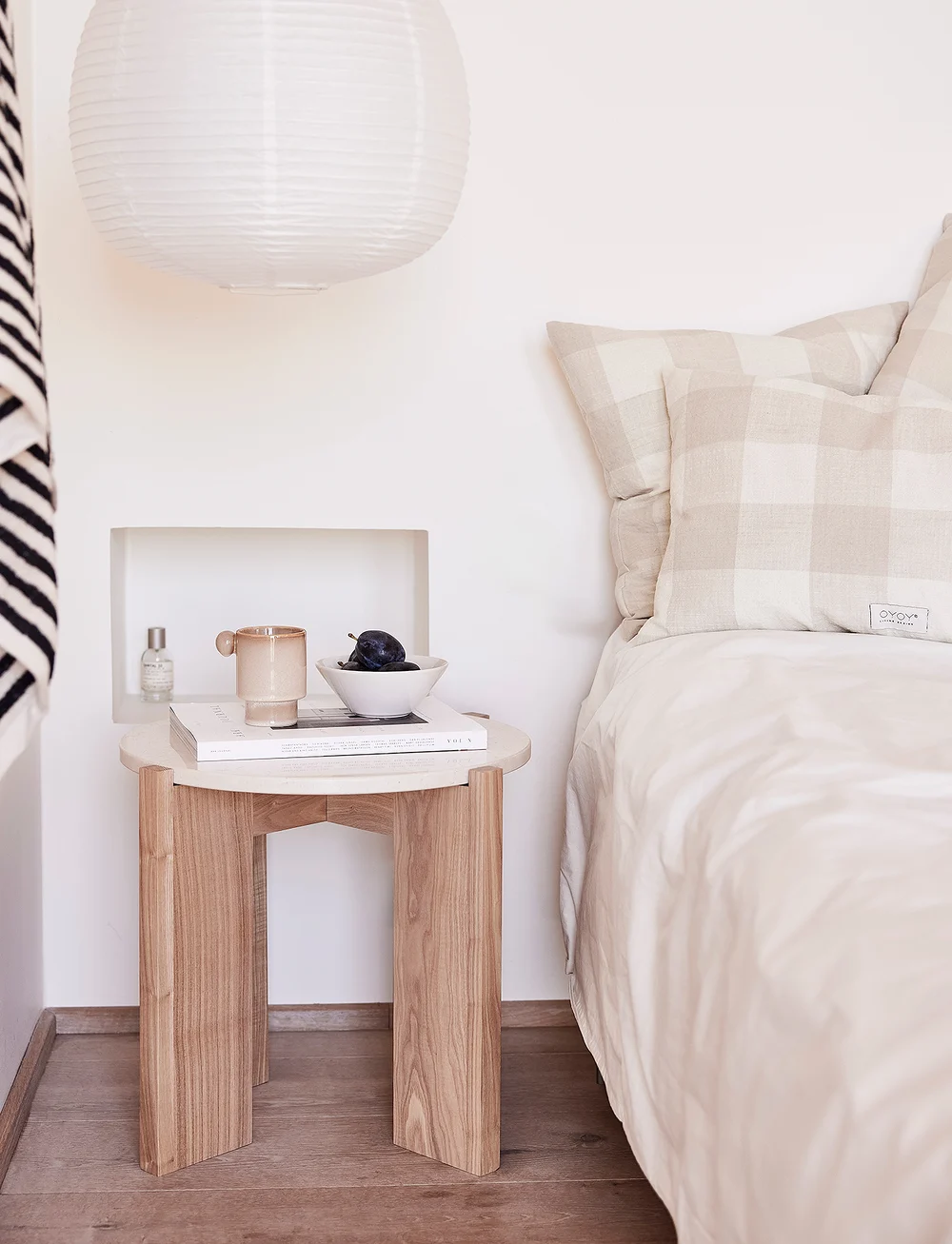 OYOY Living Design - Lune Marble Coffee Table  Small - soffbord - nature / white - 1