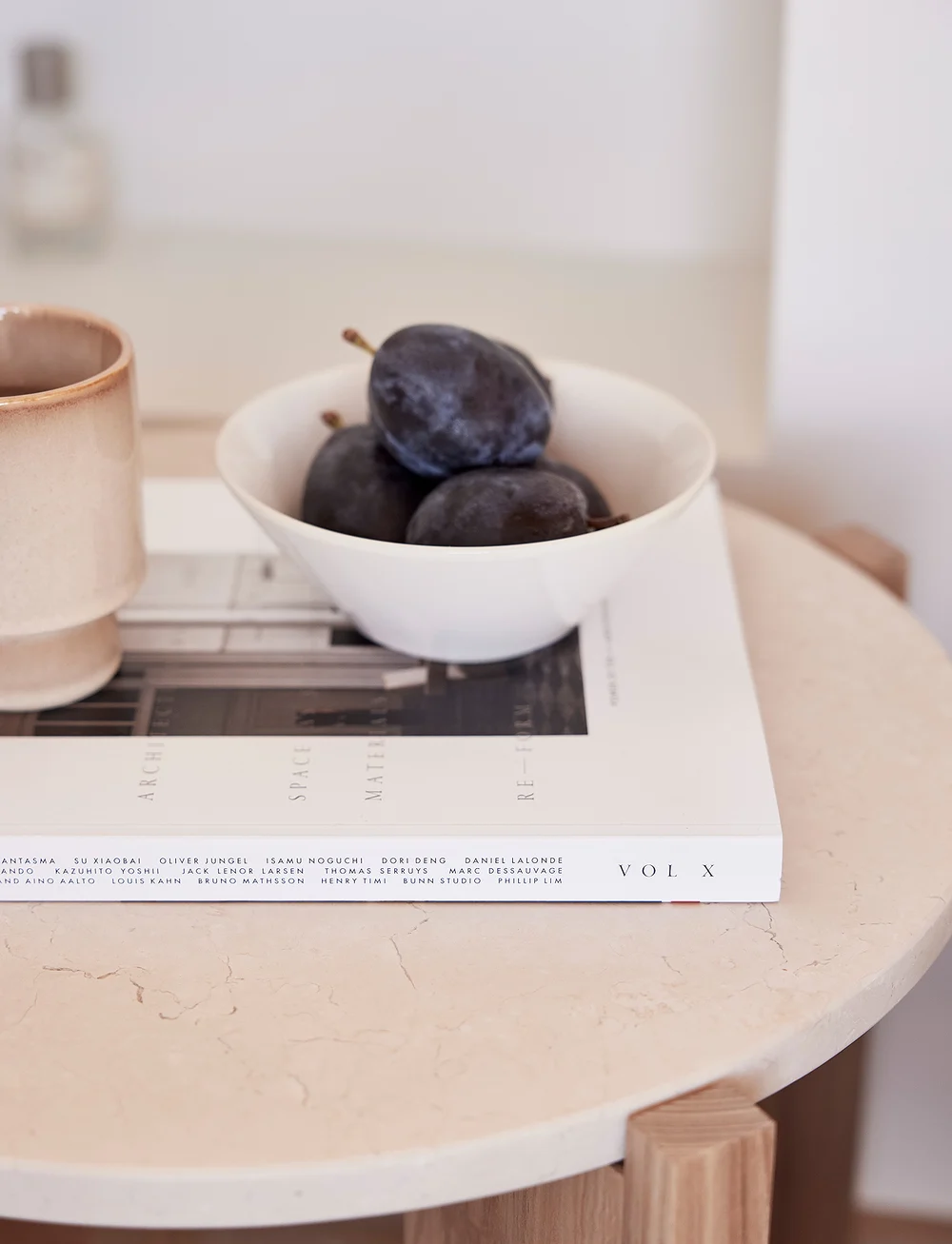 OYOY Living Design - Lune Marble Coffee Table  Small - soffbord - nature / white - 2