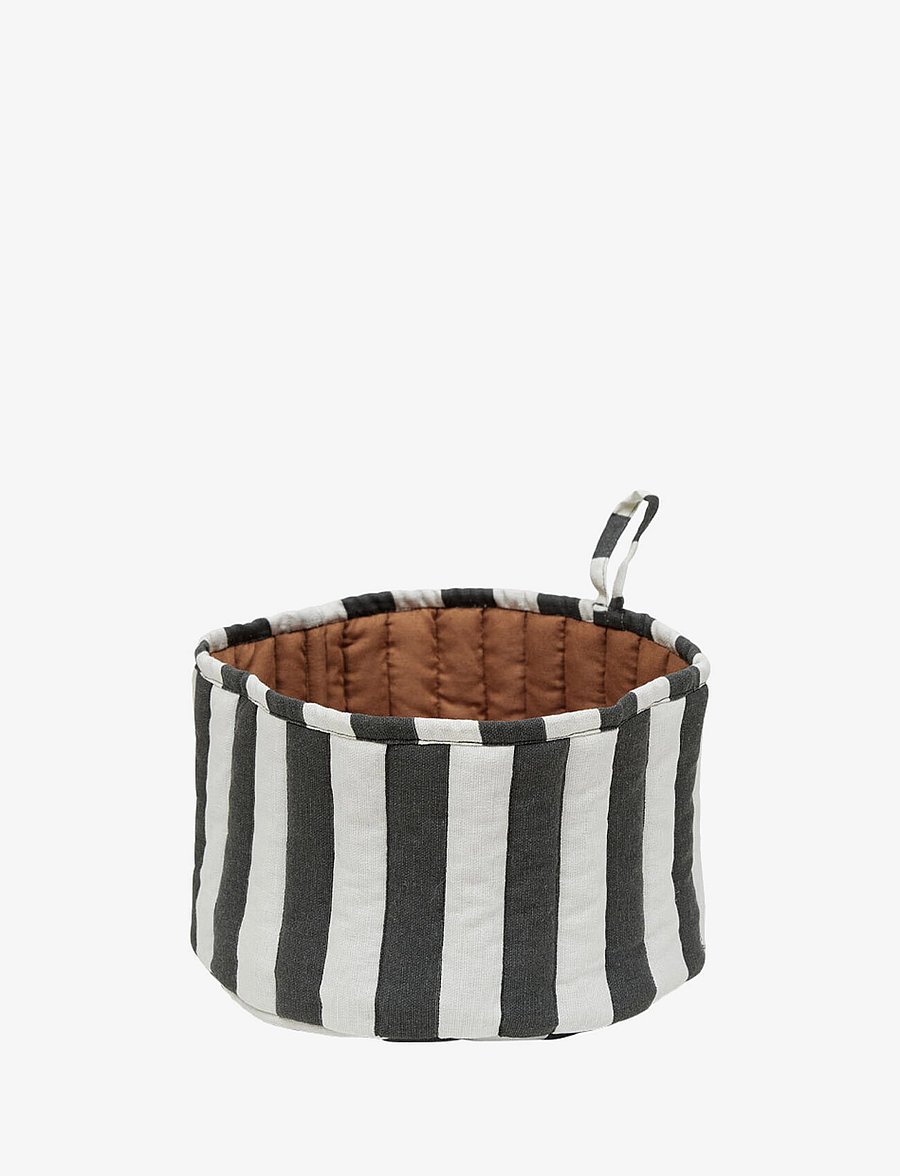OYOY Living Design - Toppu Bread Basket - aufbewahrungskörbe - black / white / taupe - 1