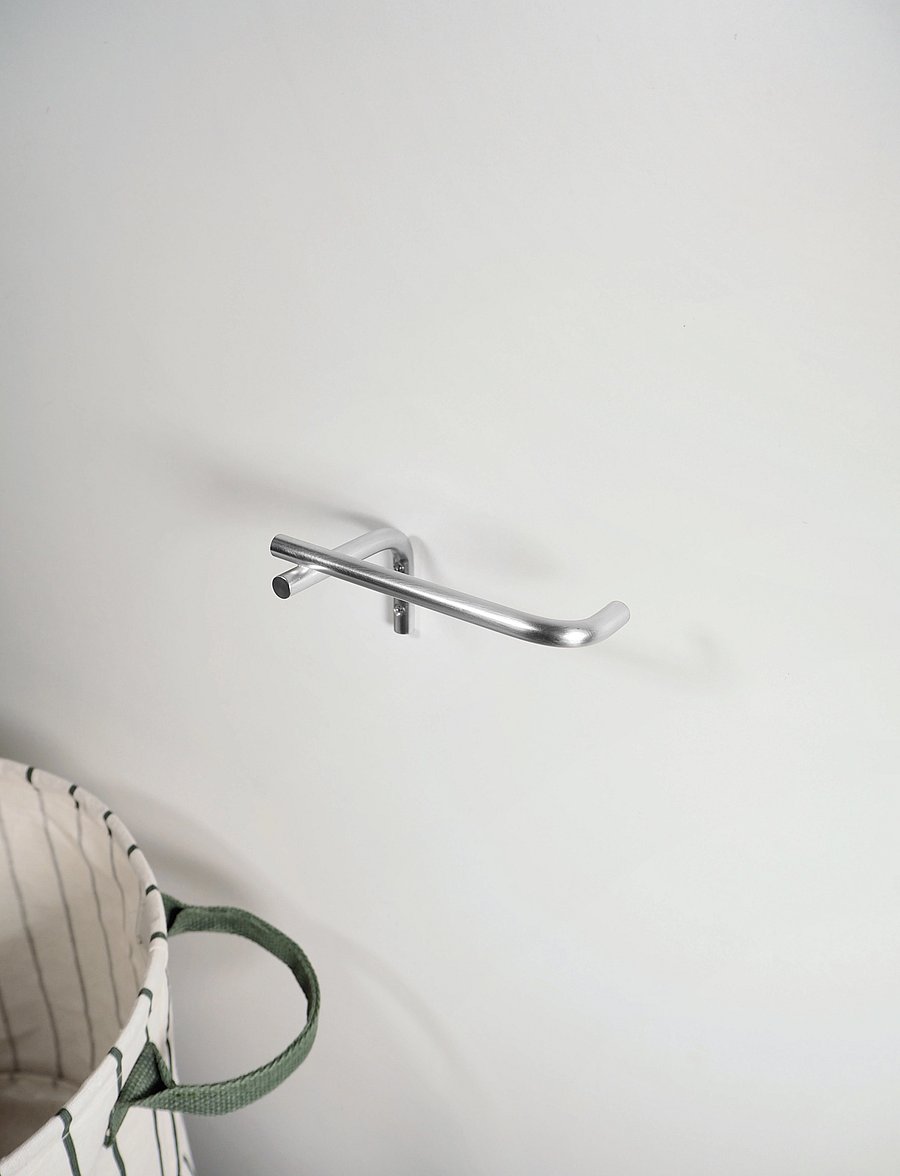 OYOY Living Design - Pieni Toilet Paper Holder - riputuskonksud ja nagid - chrome silver - 2
