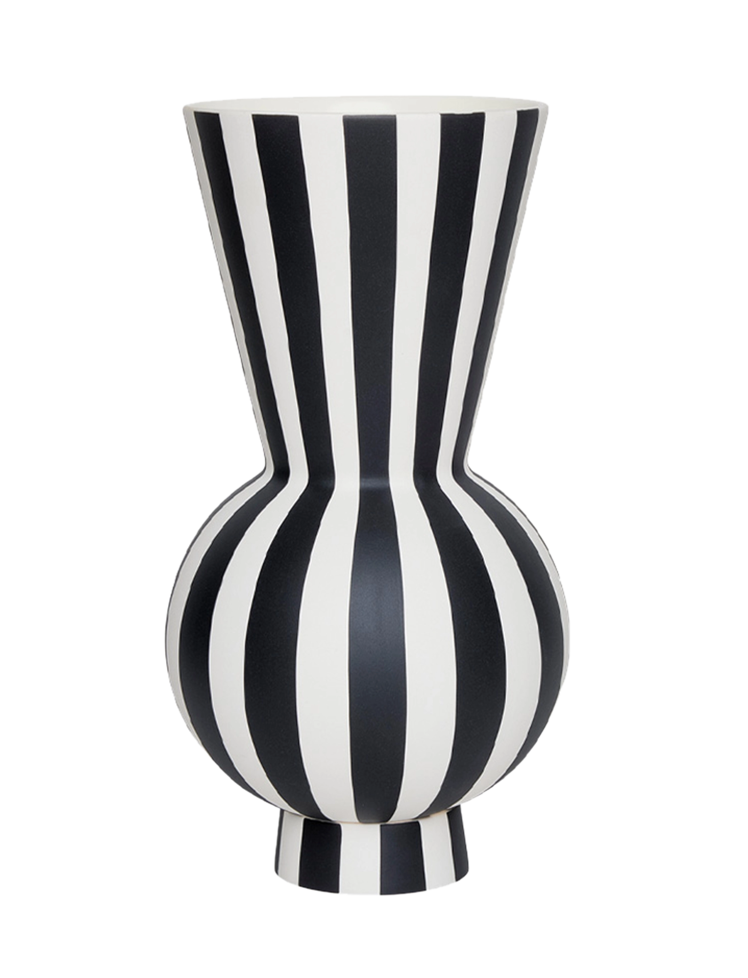 OYOY Living Design Toppu Vase Round, Vases, Sort, Str: Ø14.5X28CM x 14.5