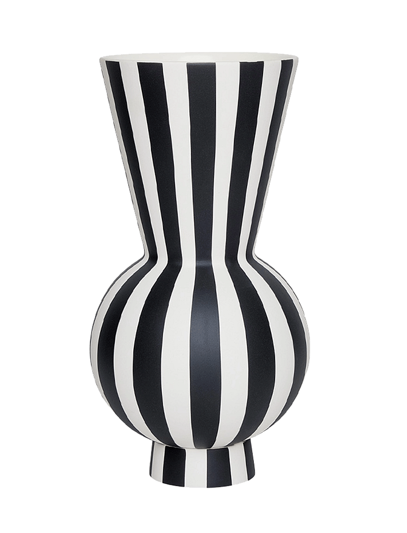 OYOY Living Design - Toppu Vase Round - vasen - white / black - 1