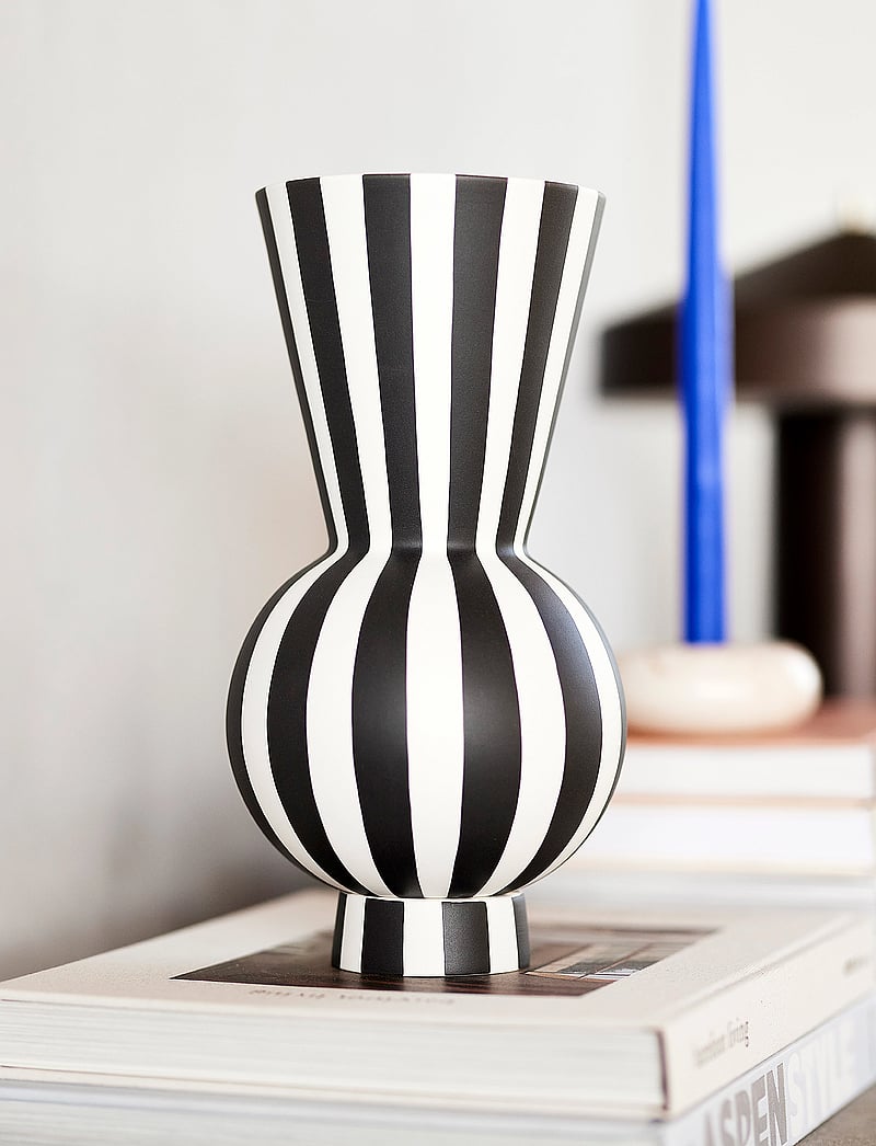 OYOY Living Design - Toppu Vase Round - vasen - white / black - 0