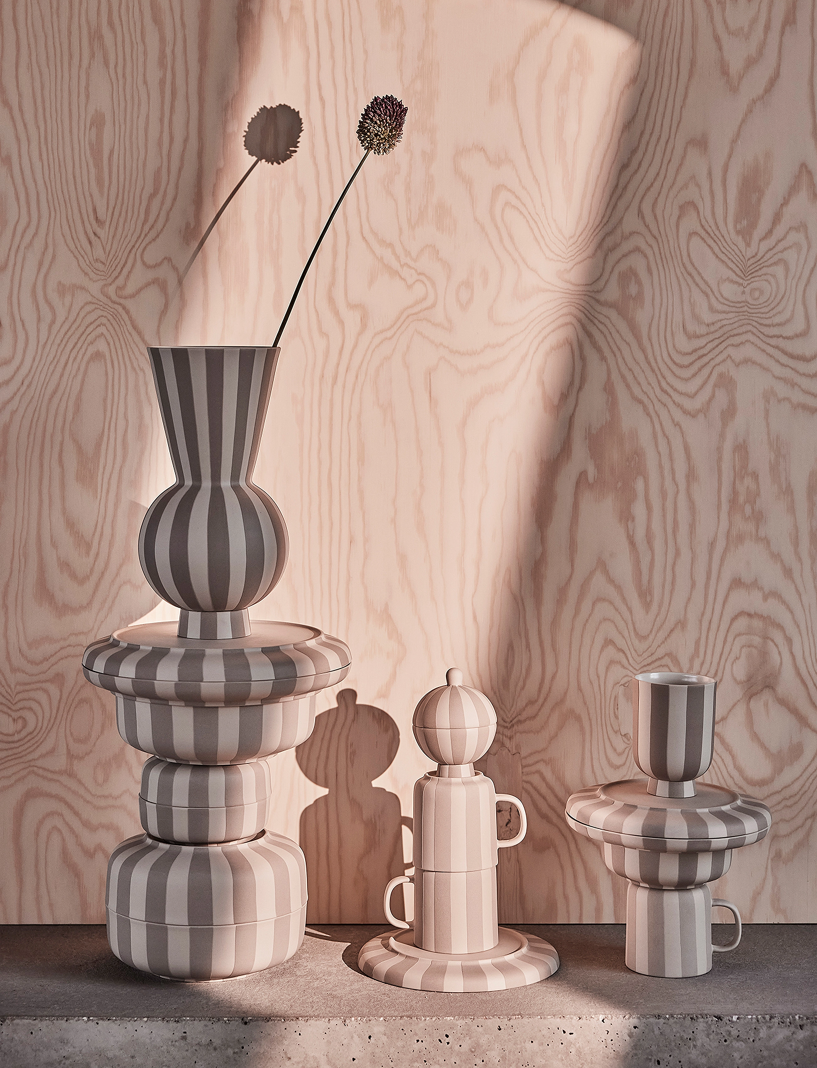 OYOY Living Design - Toppu Vase Round - vaasid - clay - 3