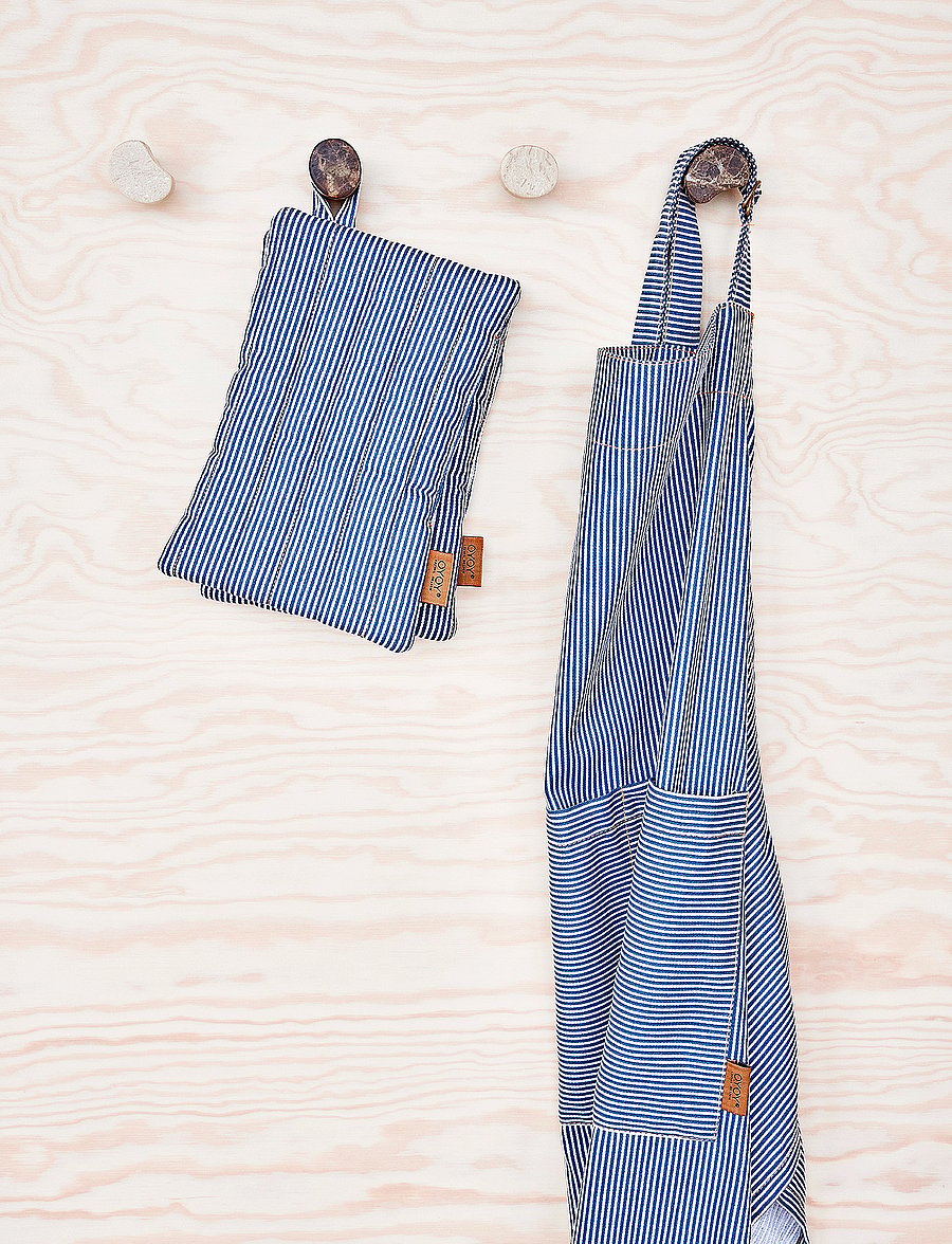 OYOY Living Design - Striped Denim Apron - põlled - blue - 0