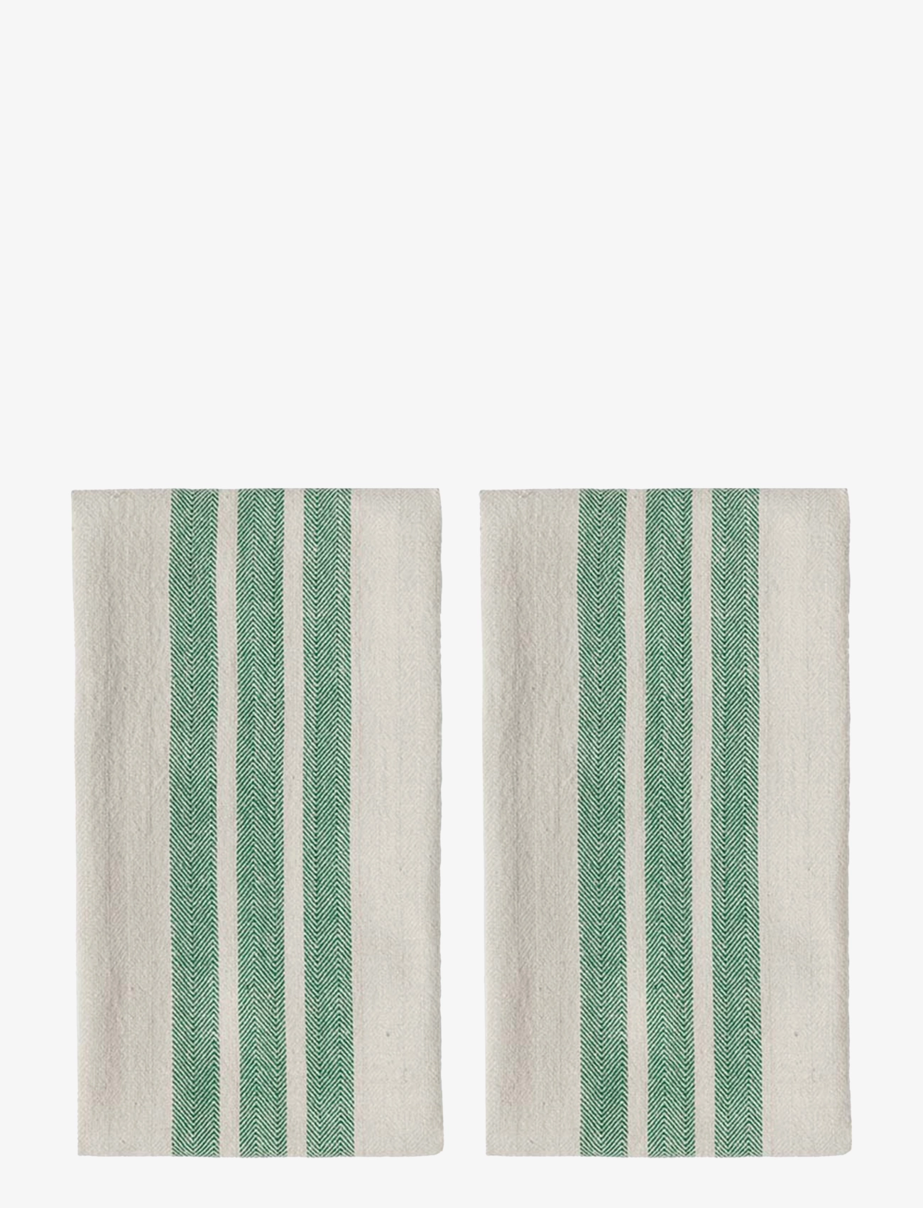 OYOY Living Design Linu Tea Towel Pack Of 2, Kitchen Håndklæde, Grøn, Str: ONE SIZE x 70