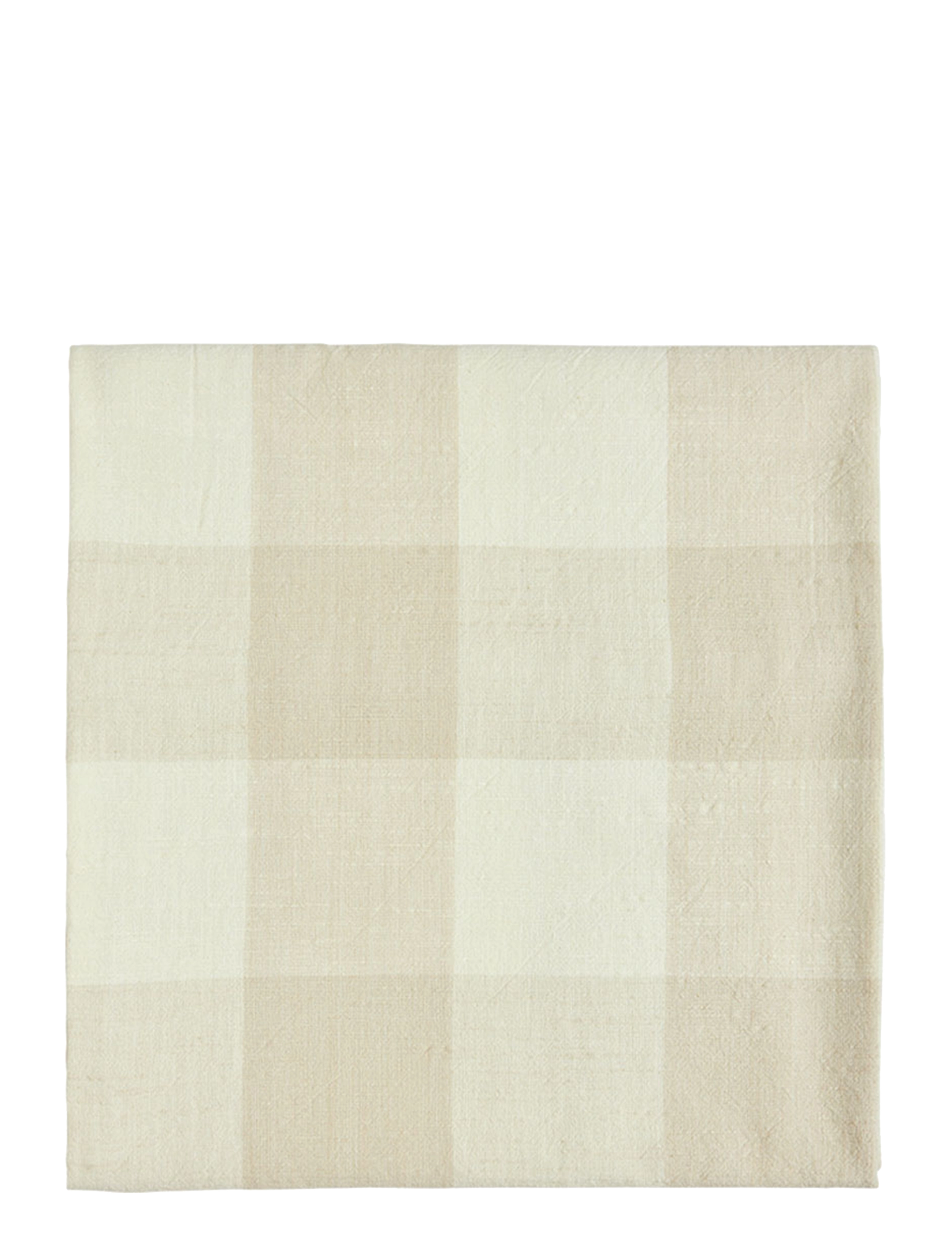 OYOY Living Design Chess Tablecloth 260X140 Cm, Dug og bordløber, Beige, Str: 260X140CM x 260