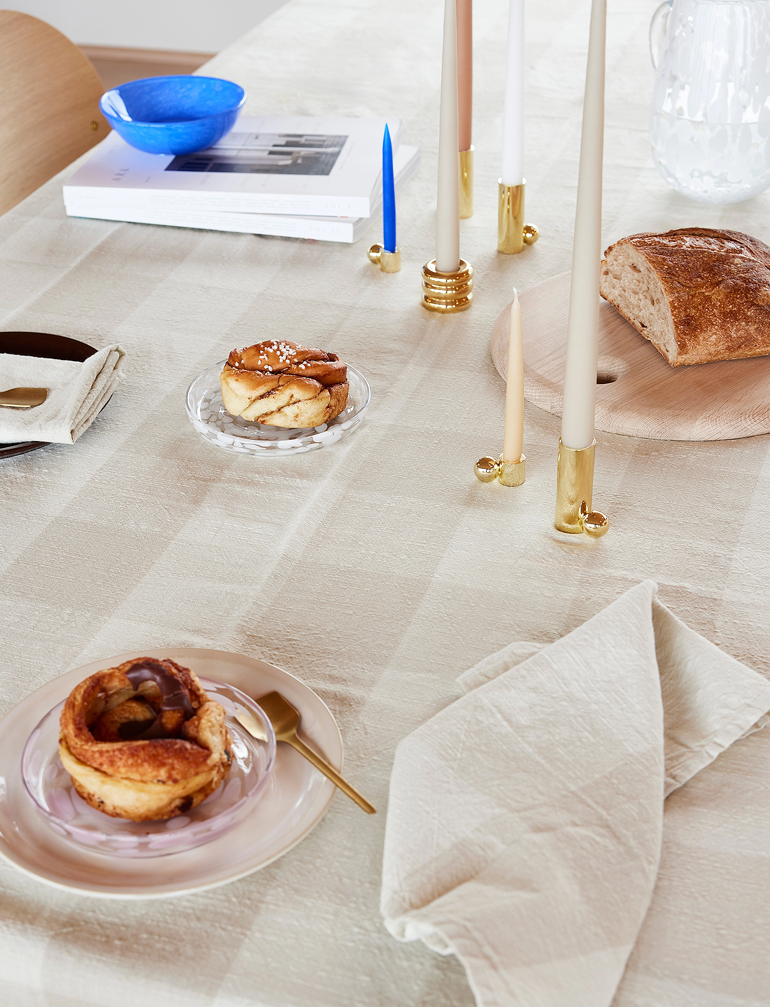 OYOY Living Design Chess Tablecloth 260X140 Cm, cm x 260, Kitchen Textiles, Beige - Tablecloths & Table Runners, Homeware