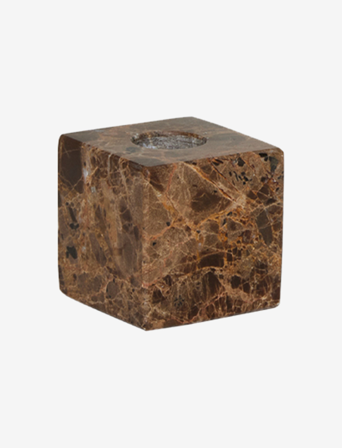 OYOY Living Design - Savi Square Marble Candleholder - Low - køb efter pris - choko - 0