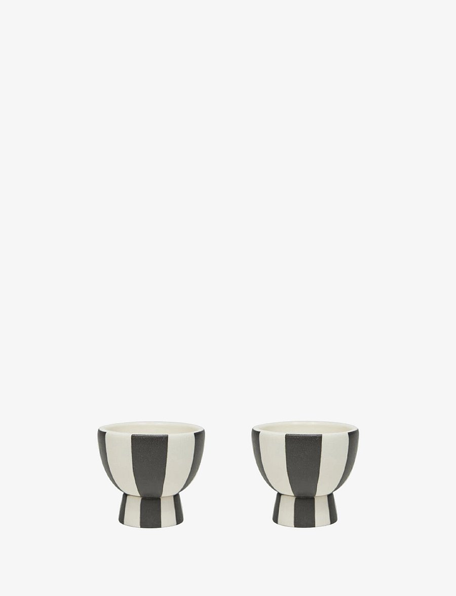 OYOY Living Design - Toppu Egg Cup - Pack of 2 - eierbecher - white / black - 1
