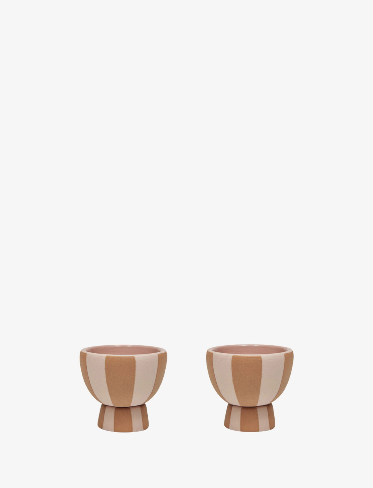 OYOY Living Design Toppu Egg Cup Pack Of 2, Egg Kop, Pink, Str: 5X4.5CM