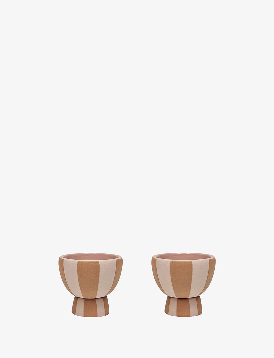 OYOY Living Design - Toppu Egg Cup - Pack of 2 - munatopsid - caramel / rose - 1
