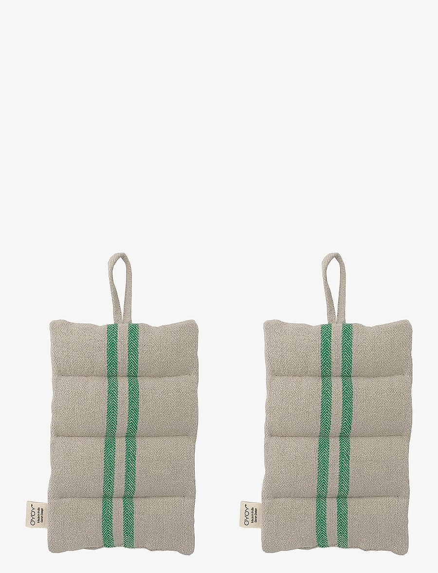 OYOY Living Design - Linu Potholder - Pack of 2 - ahjukindad, pajalapid ja potihoidjad - green - 1