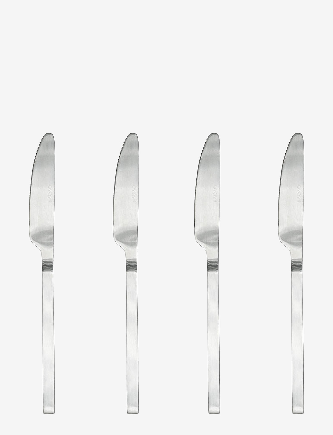 OYOY Living Design - Yuka Knife - Pack Of 4 - nach preis einkaufen - brushed steel - 0