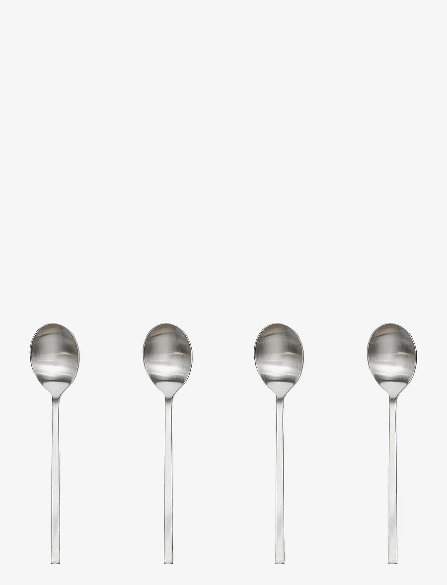 OYOY Living Design - Yuka Tea Spoon - Pack Of 4 - tee- ja kohvilusikad - brushed steel - 1