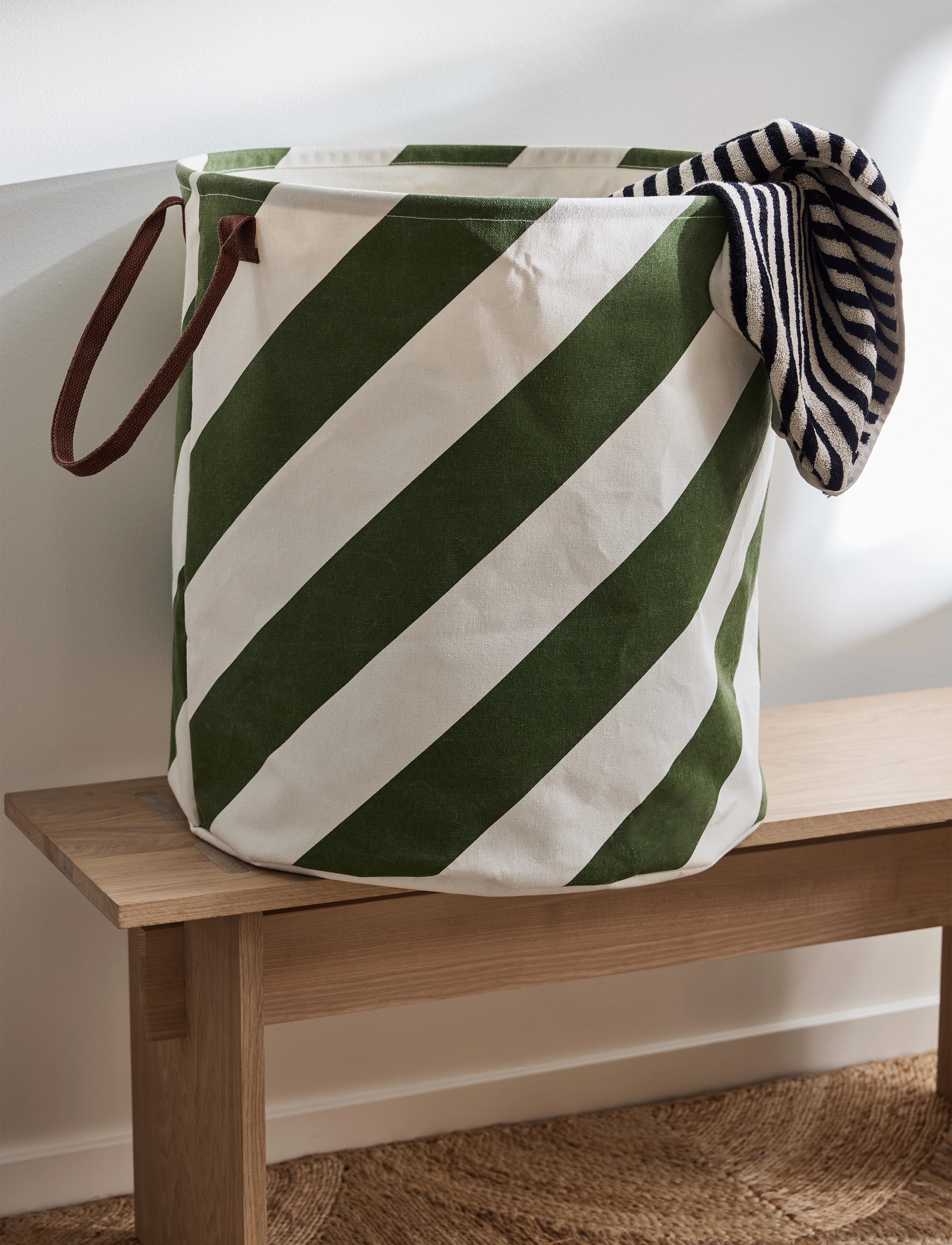 OYOY Living Design Sakki Storage Basket, 52X54 cm, Storage, Khakigrün - Baskets, Homeware
