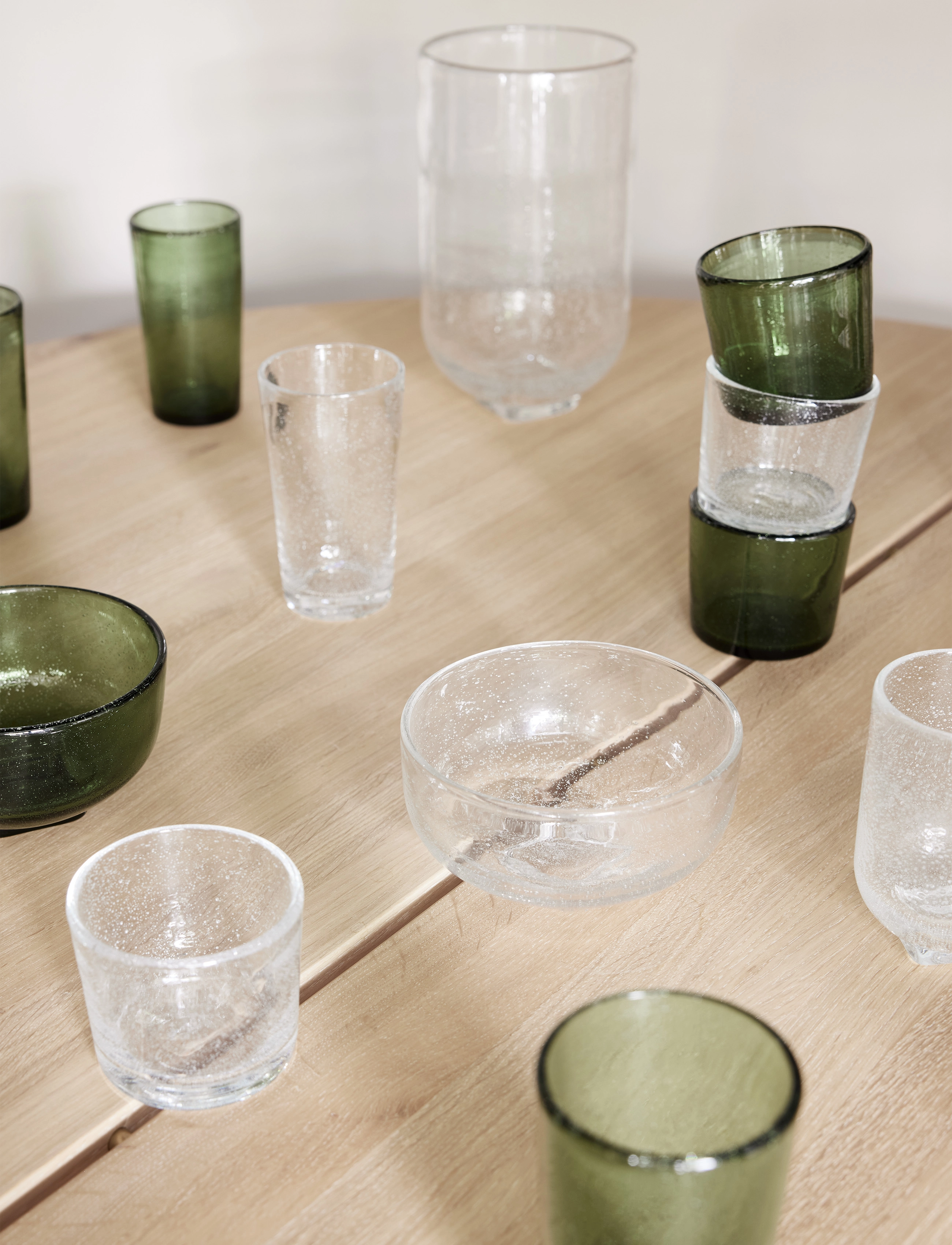 OYOY Living Design Kuki Glass Pack Of 4, 8.5X7.5 cm, Glass, Nackt - Drinking Homeware