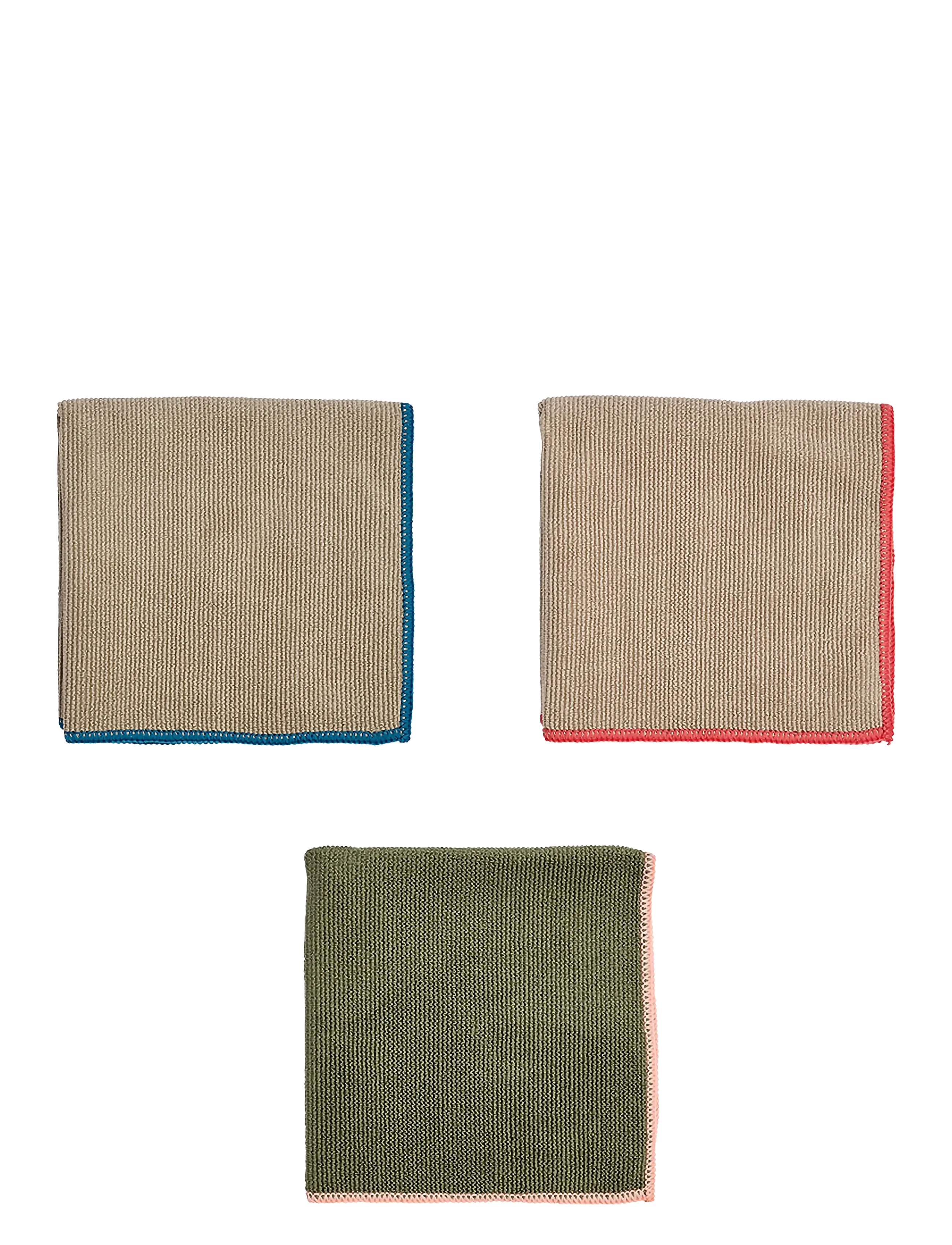 OYOY Living Design Mundus Microfiber Dish Cloth Pack Of 3, Cloths & Dishbrush, Grøn, Str: ONE SIZE