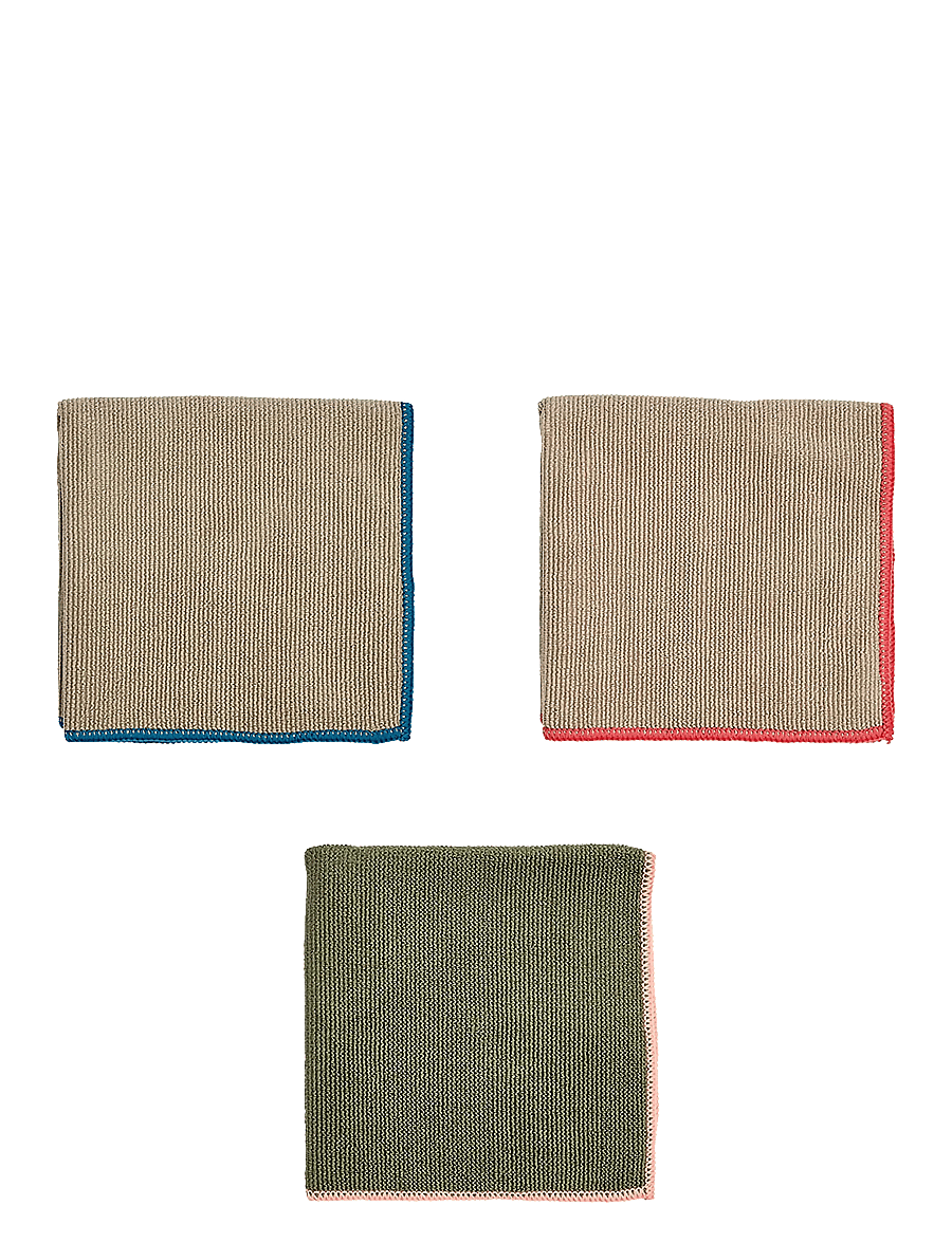 OYOY Living Design - Mundus Microfiber Dish Cloth - Pack of 3 - tücher & spülbürste - olive - 1