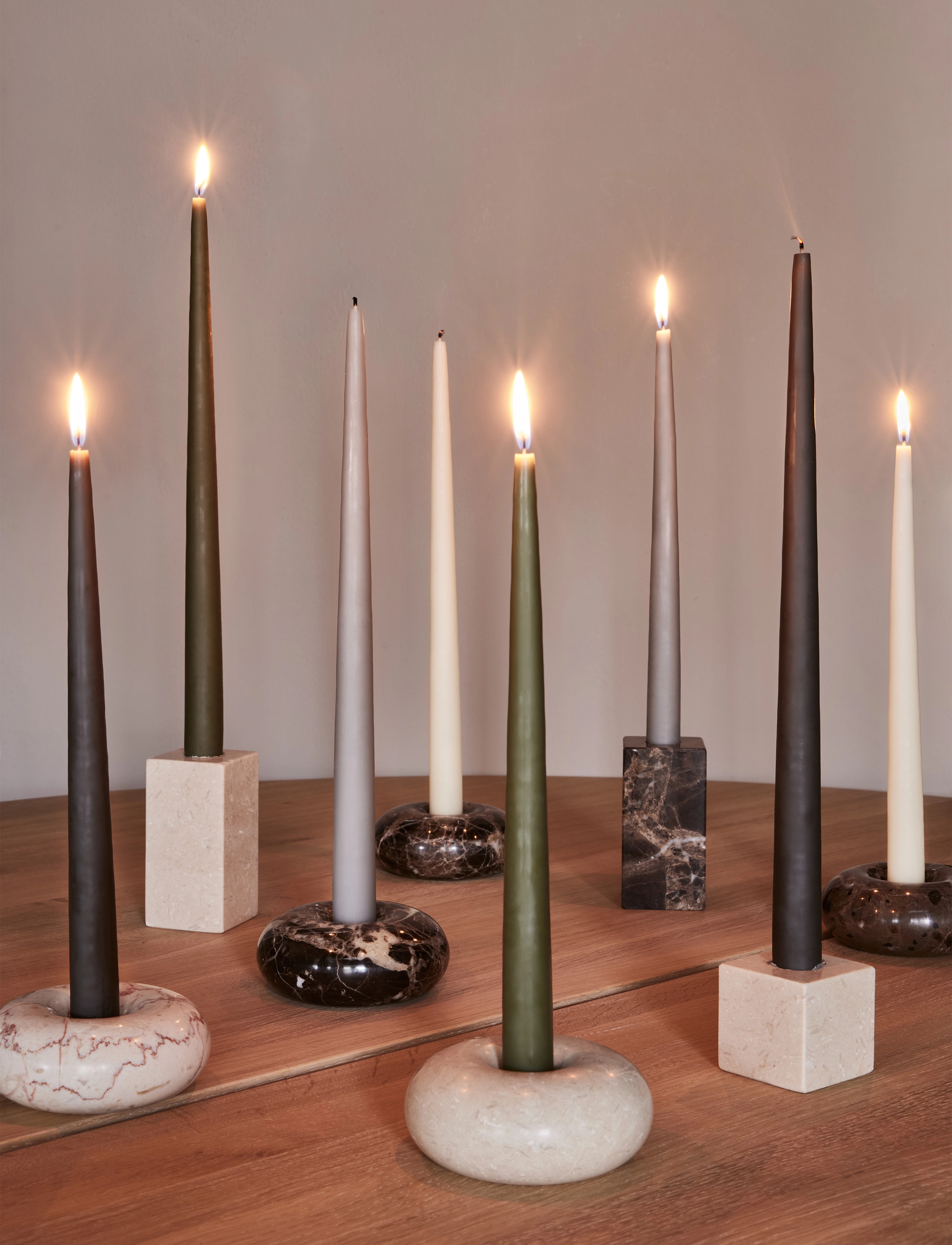 OYOY Living Design - Fukai Candles - Large - Pack of 2 - olive - 1