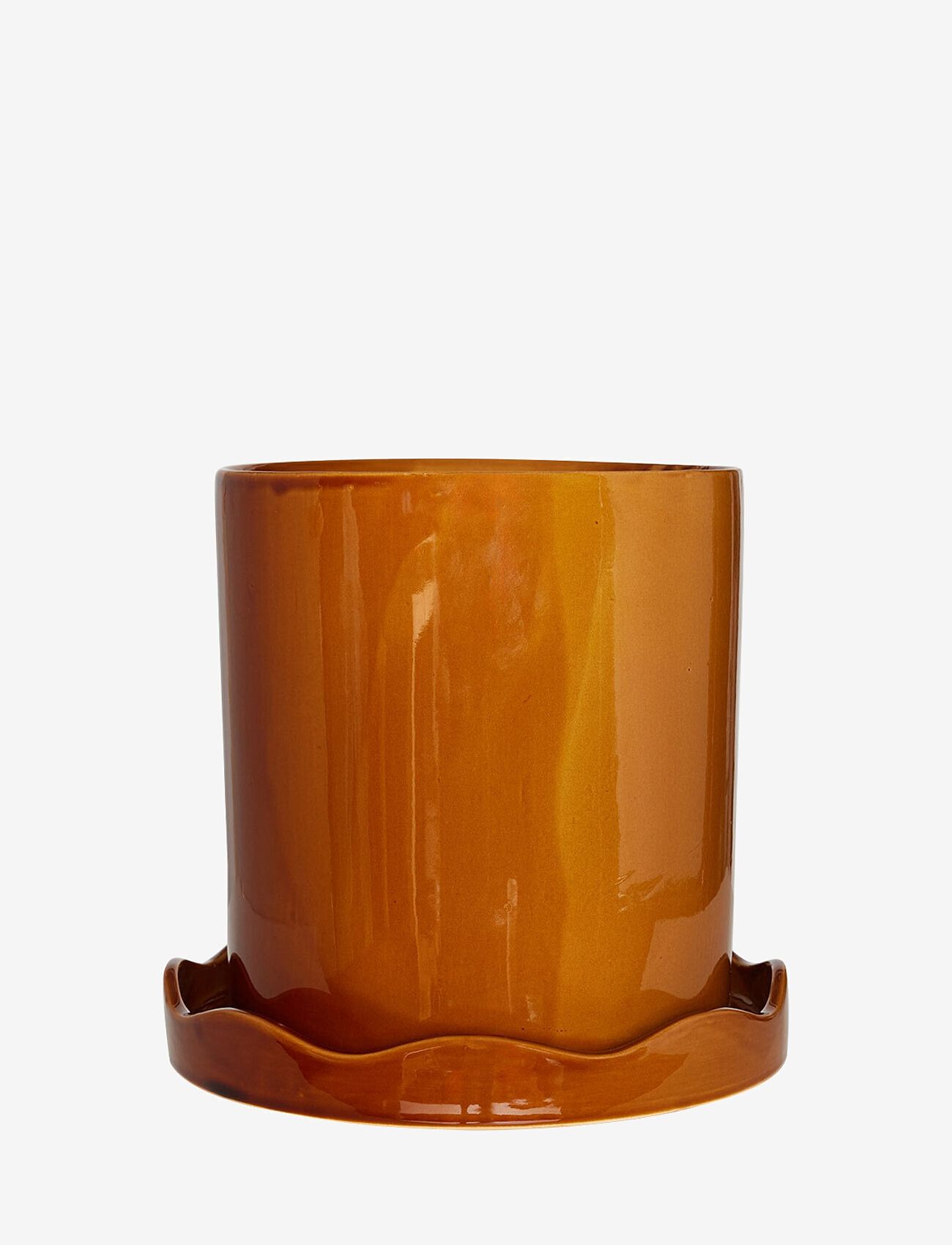 OYOY Living Design - Nami Pot with Saucer - amber - 0