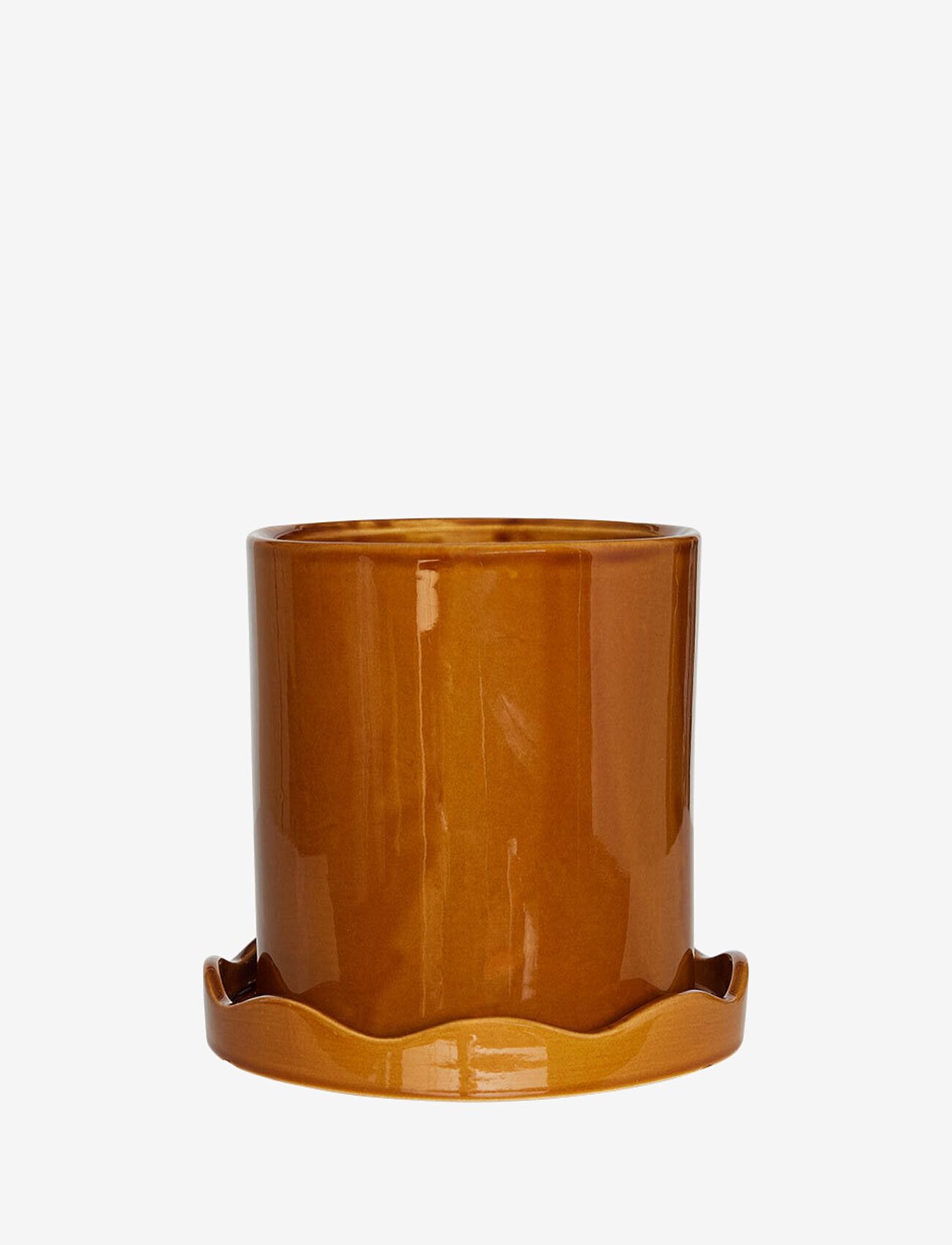 OYOY Living Design - Nami Pot with Saucer - amber - 0