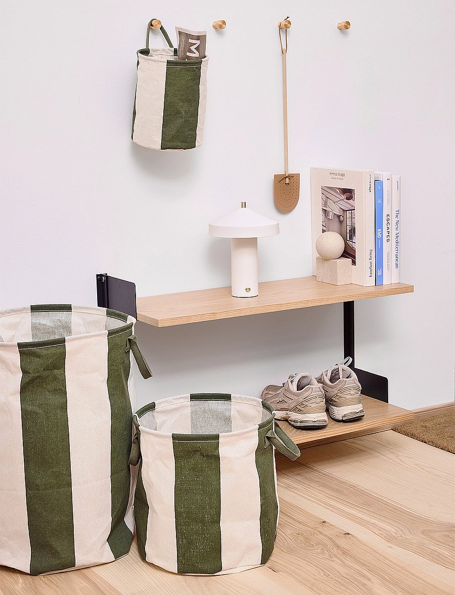 OYOY Living Design - Kara Laundry/Storage Basket Large - hoiukorvid - dark green - 0