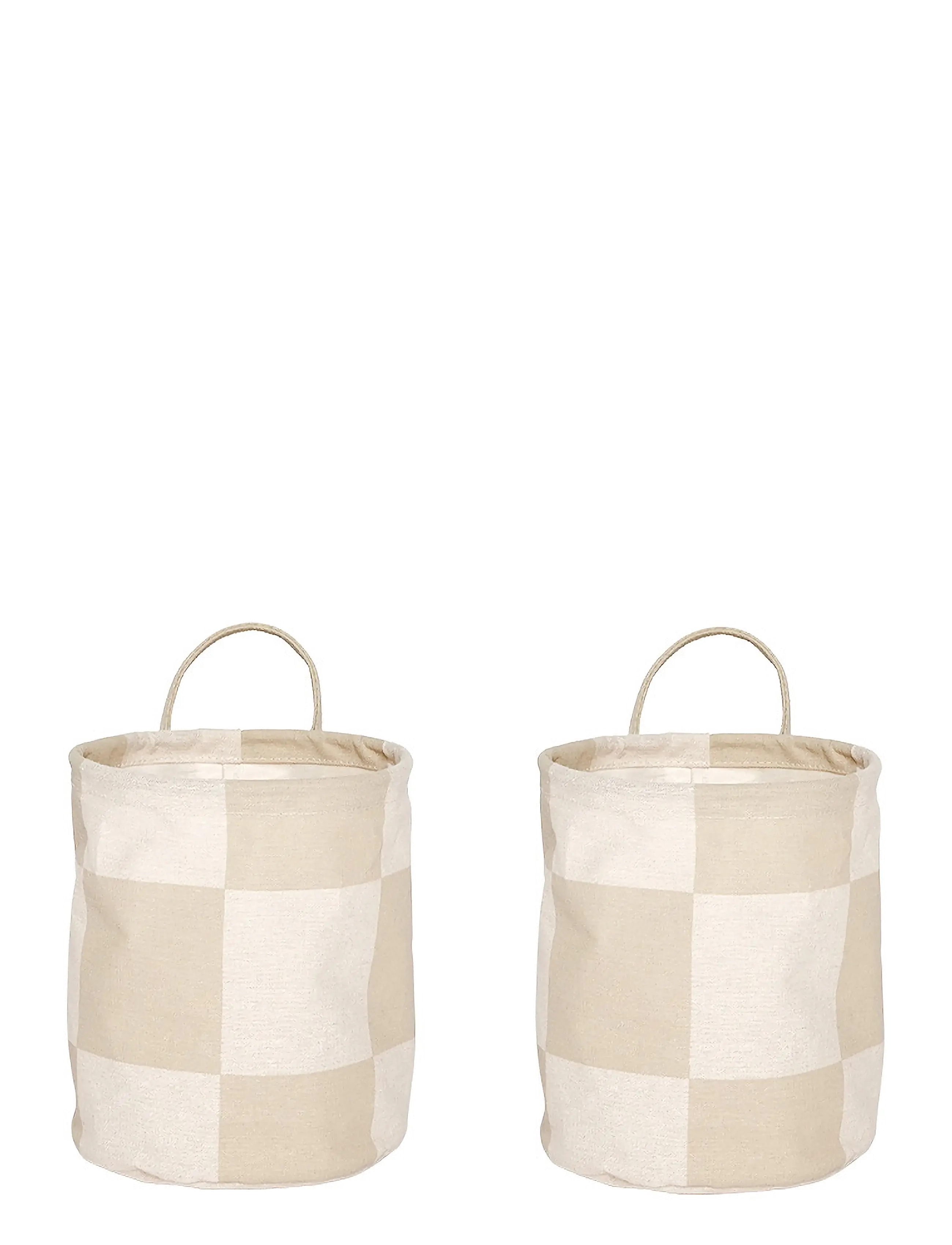 OYOY Living Design Chess Storage Basket Small Set Of 2, Storage Bags, Beige, Str: ONE SIZE
