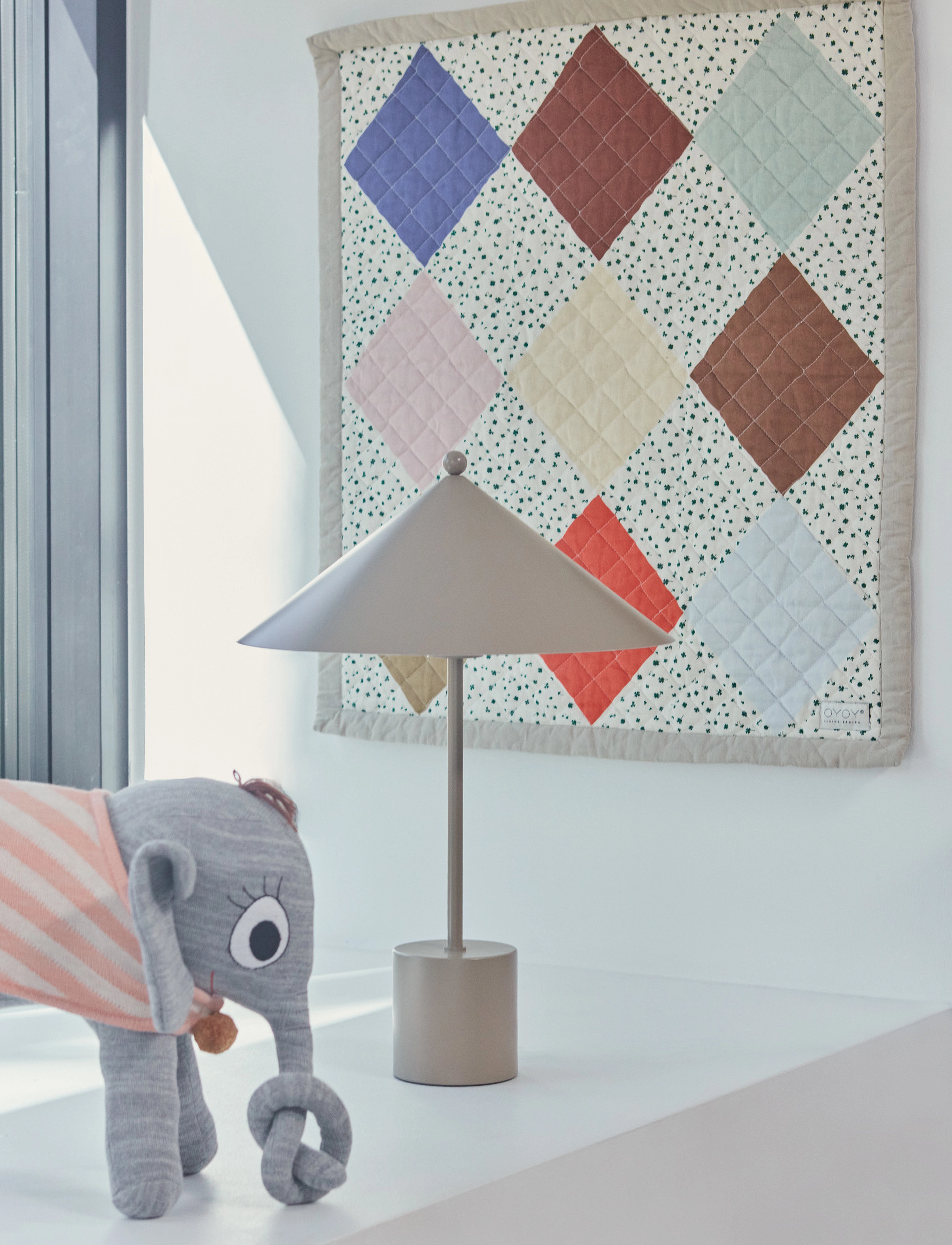 OYOY Living Design Ramboline Elephant, 35X16X36 cm x 35, Soft Spielzeug, Mehrfarbig/gemustert - Stuffed Animals, Kinder