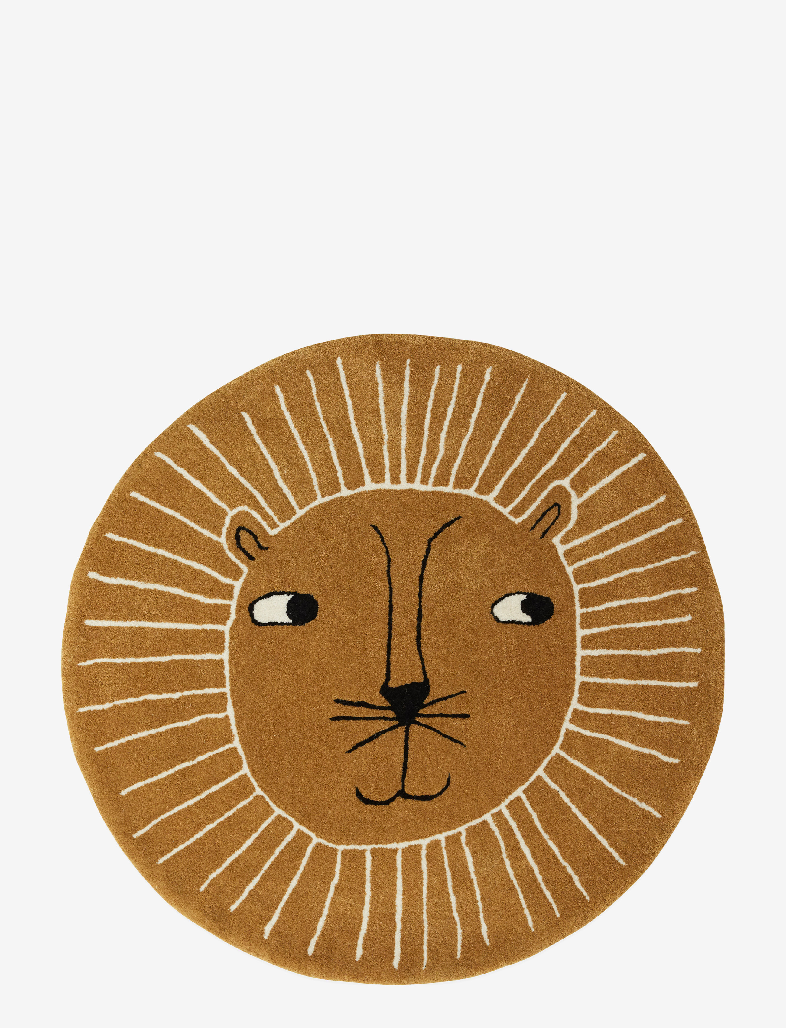OYOY MINI Lion Rug Braun - Ø95X2CM - Kinder