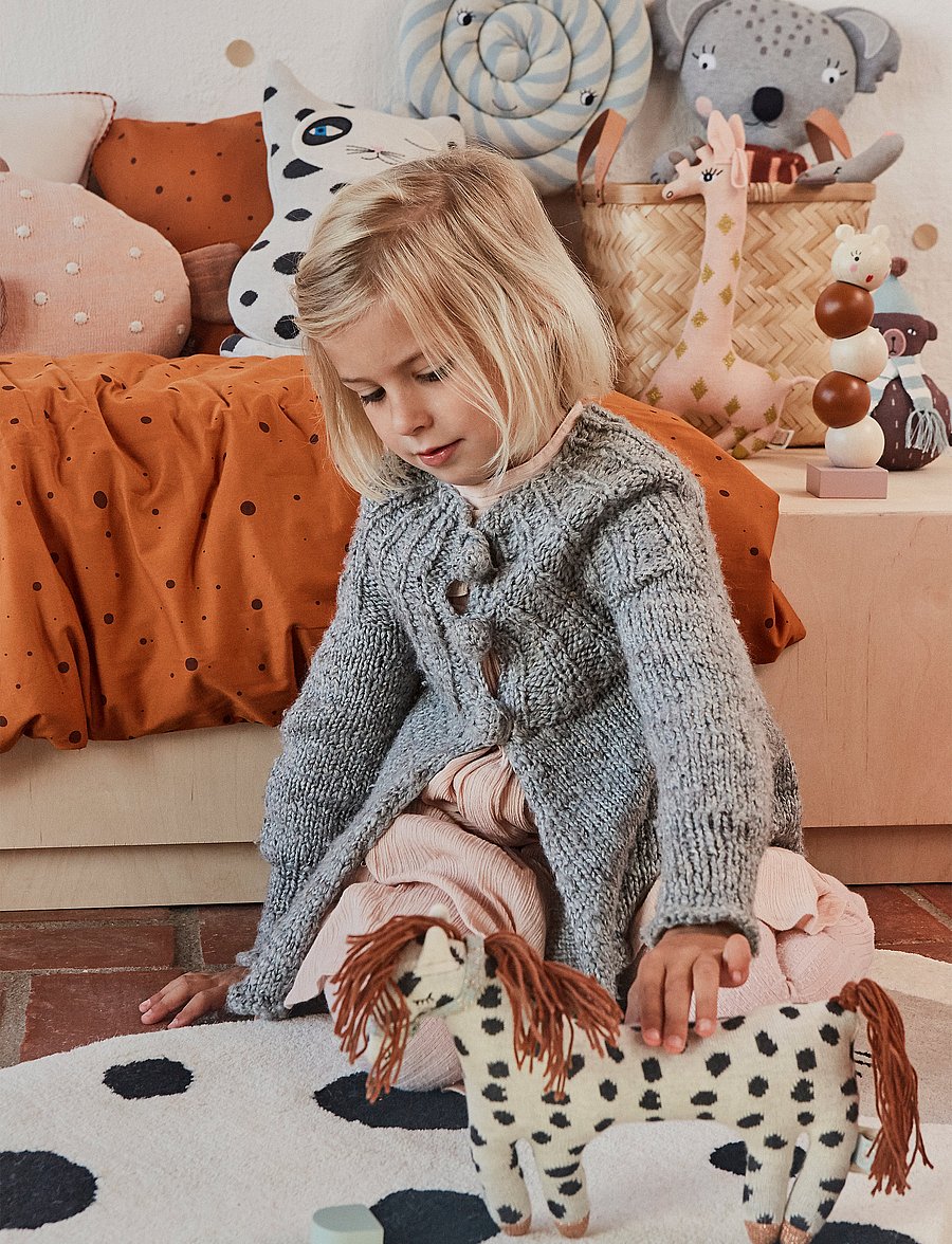 OYOY MINI - Darling - Little Pelle Pony - pehmed loomad - offwhite / black - 2