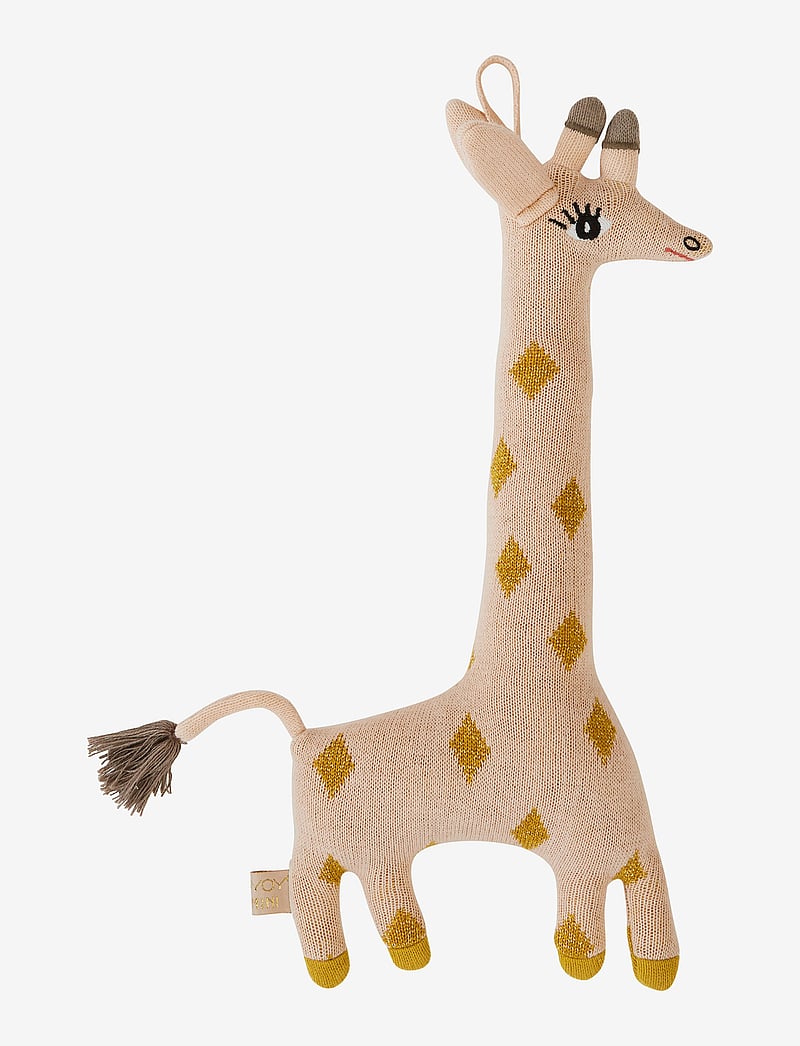 OYOY MINI - Darling - Baby Guggi Giraffe - pliušiniai gyvūnai - rose / amber - 1