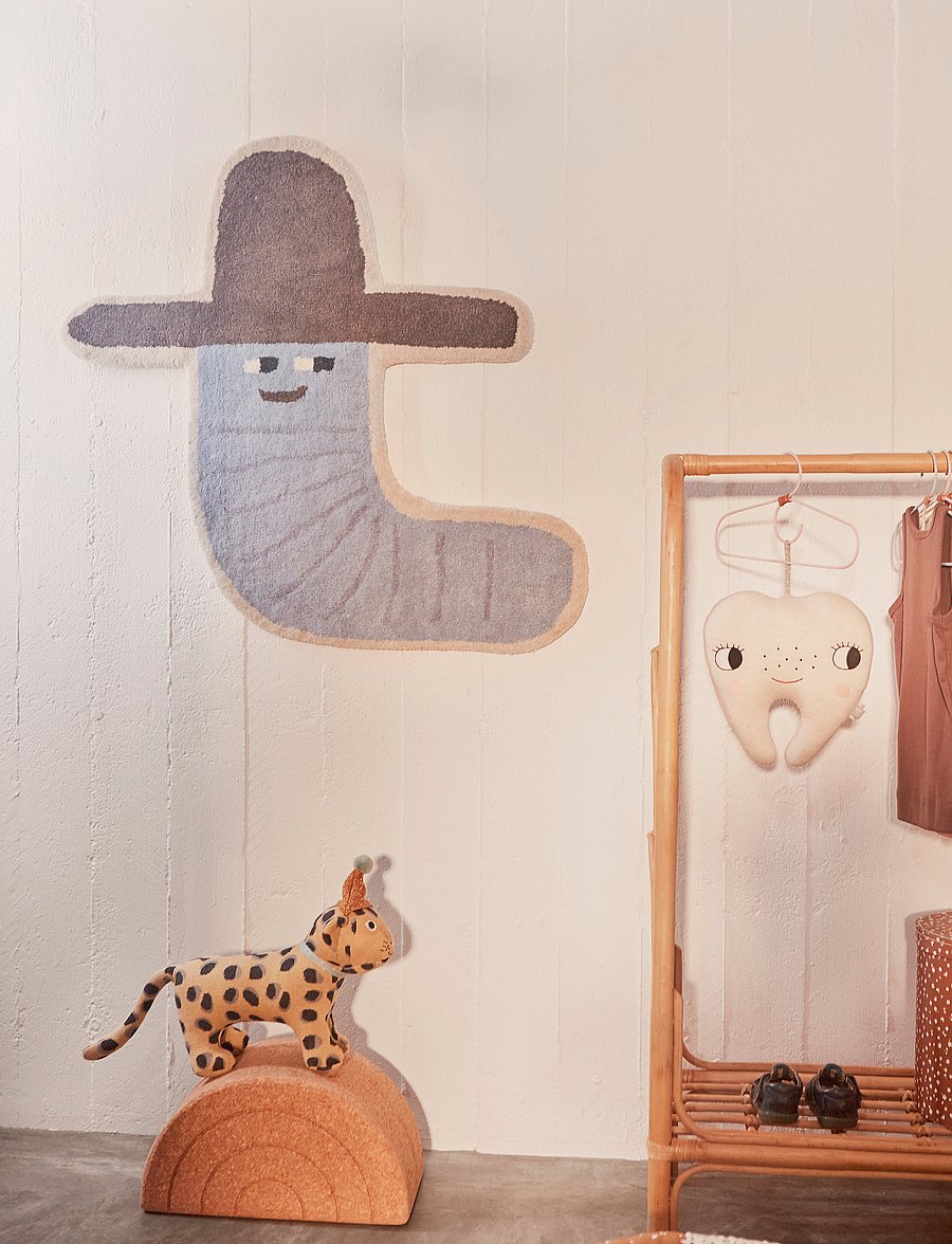 OYOY MINI - Calle Cowboy Rug - asymmetriska mattor - pale blue - 0