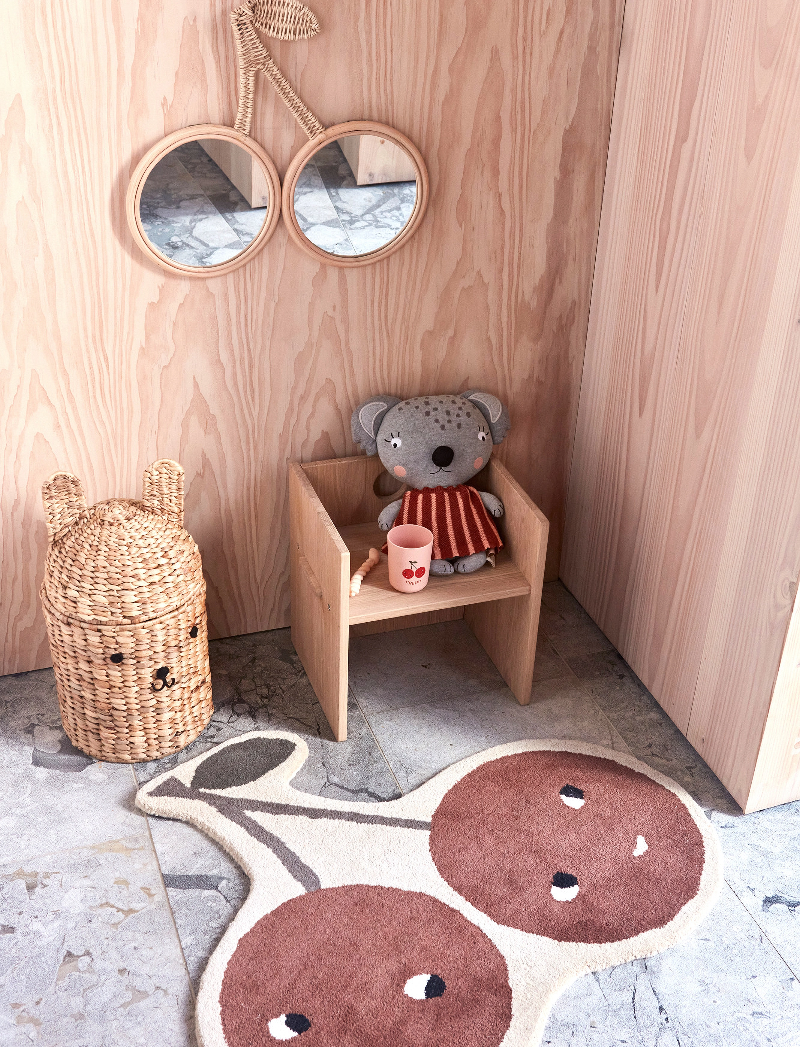 OYOY MINI - Cherry Rug - mattor - nutmeg - 2