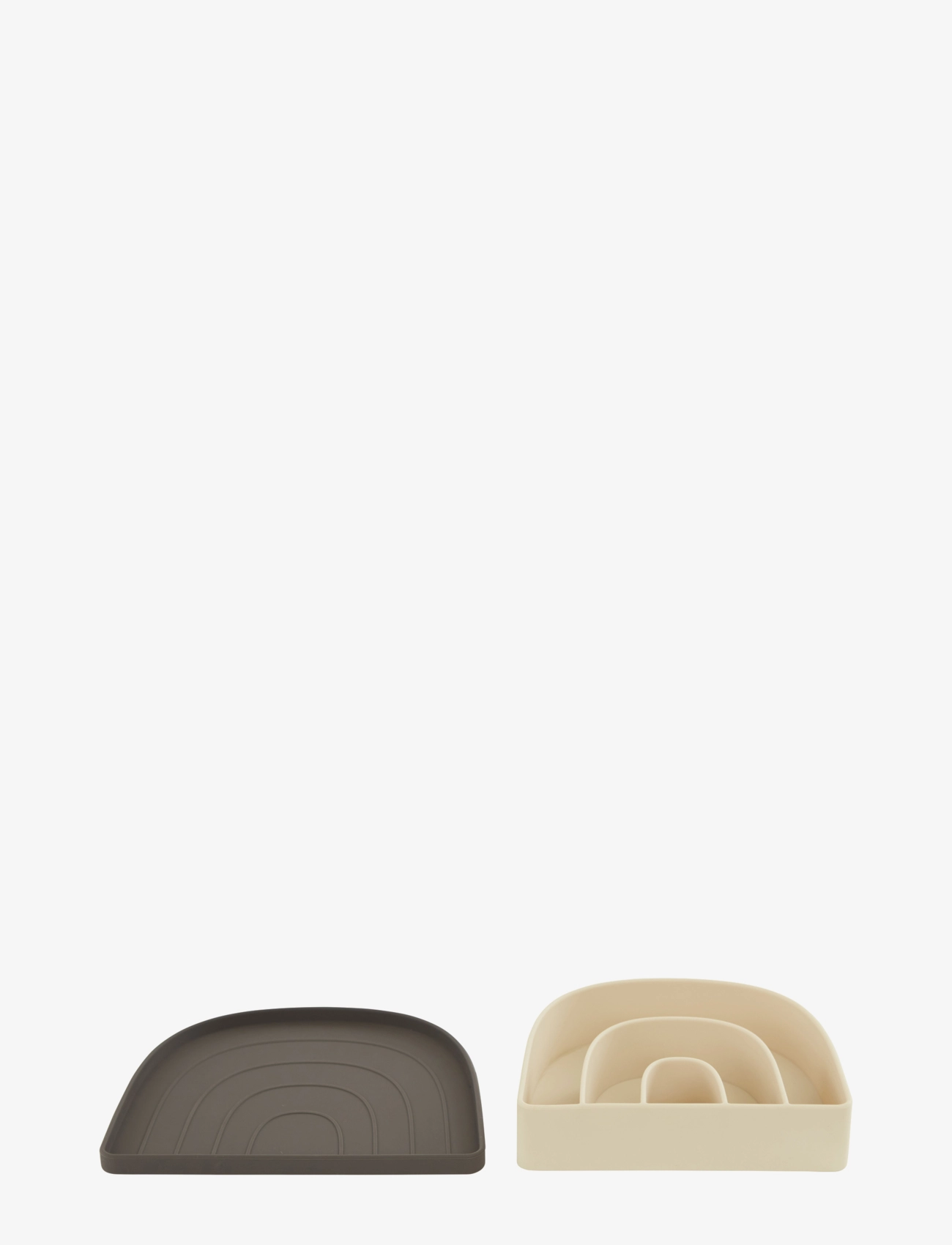 OYOY MINI Rainbow Plate & Bowl, Madkasse, Multi/mønstret, Str: 20.5X17X1.2CM x 20.5