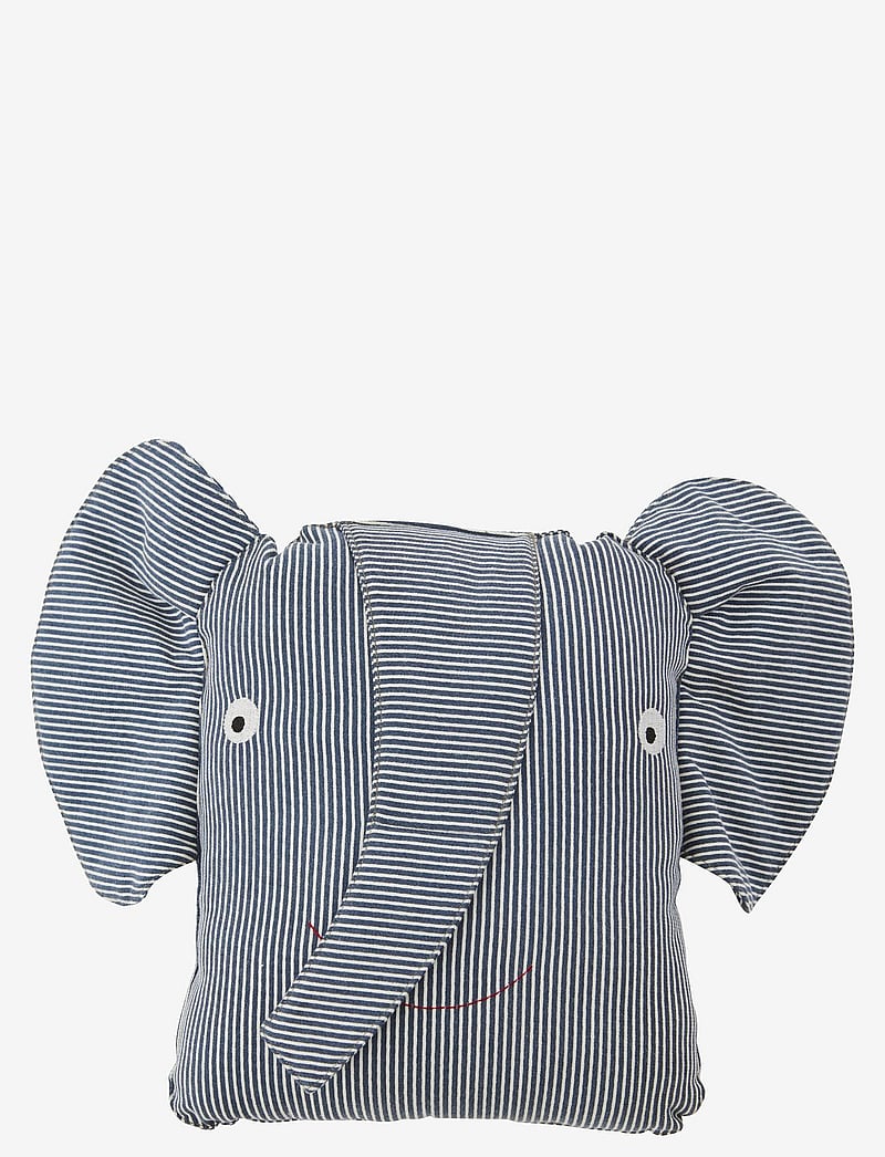 OYOY MINI - Erik Elephant Denim Cushion - dekorative kissen - blue - 1