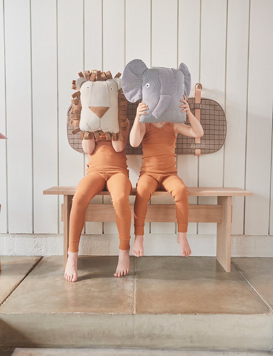 OYOY MINI - Erik Elephant Denim Cushion - ilupadjad - blue - 2