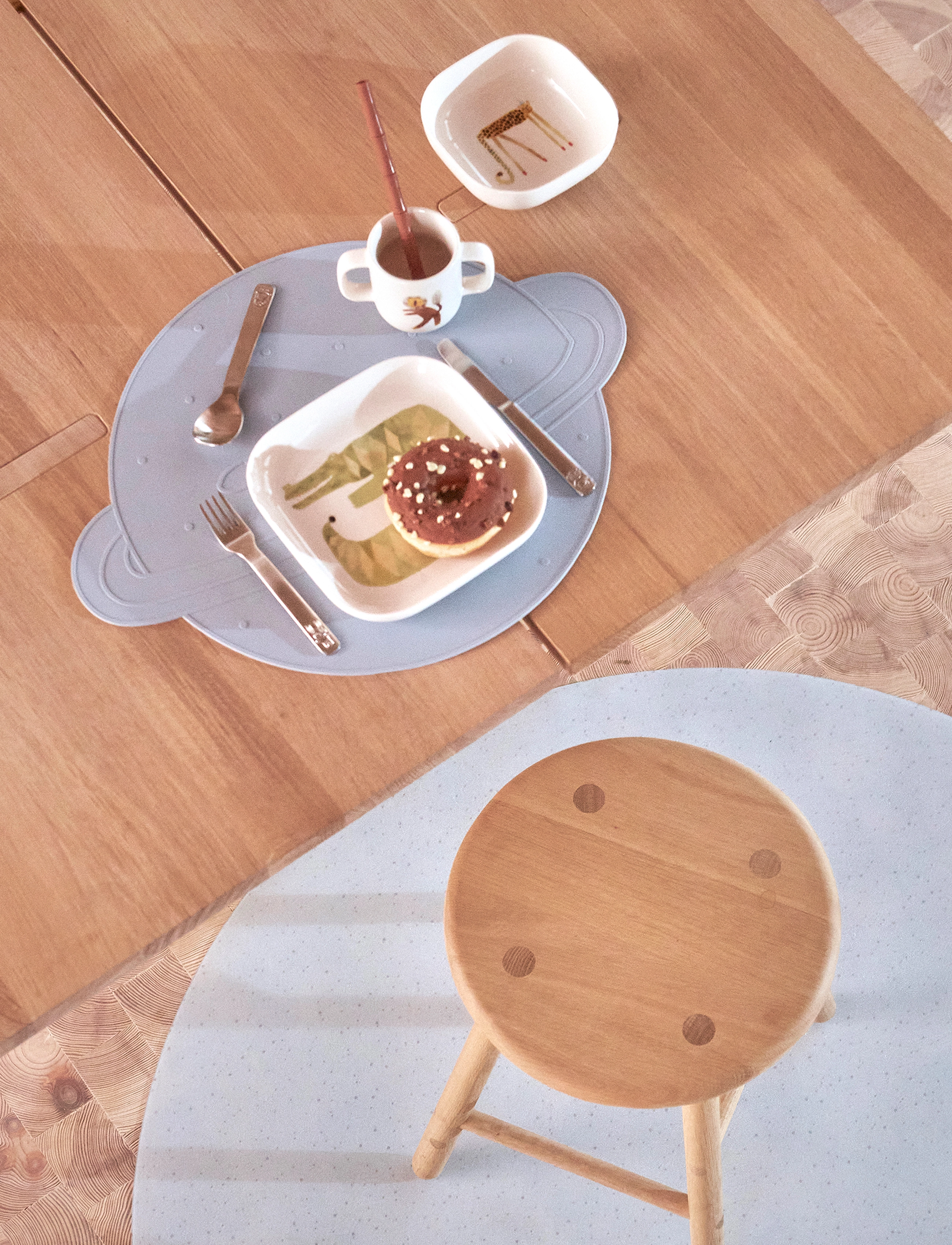 OYOY MINI Placemat Planet, 45.3X36.1X0.2 cm x 45.3, Blue, Baby Feeding > Baby Placemats, Børn
