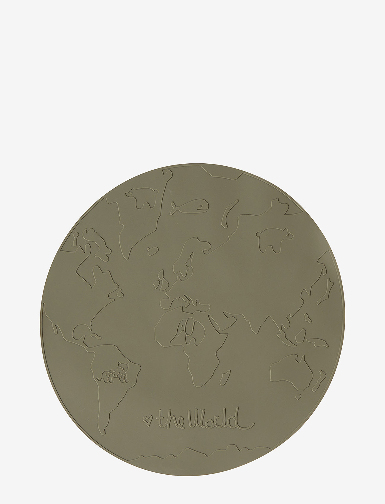 OYOY MINI - Placemat The World - dækkeservietter - olive - 1