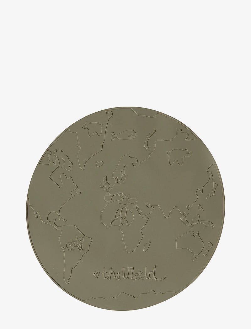 OYOY MINI - Placemat The World - dækkeservietter - olive - 1