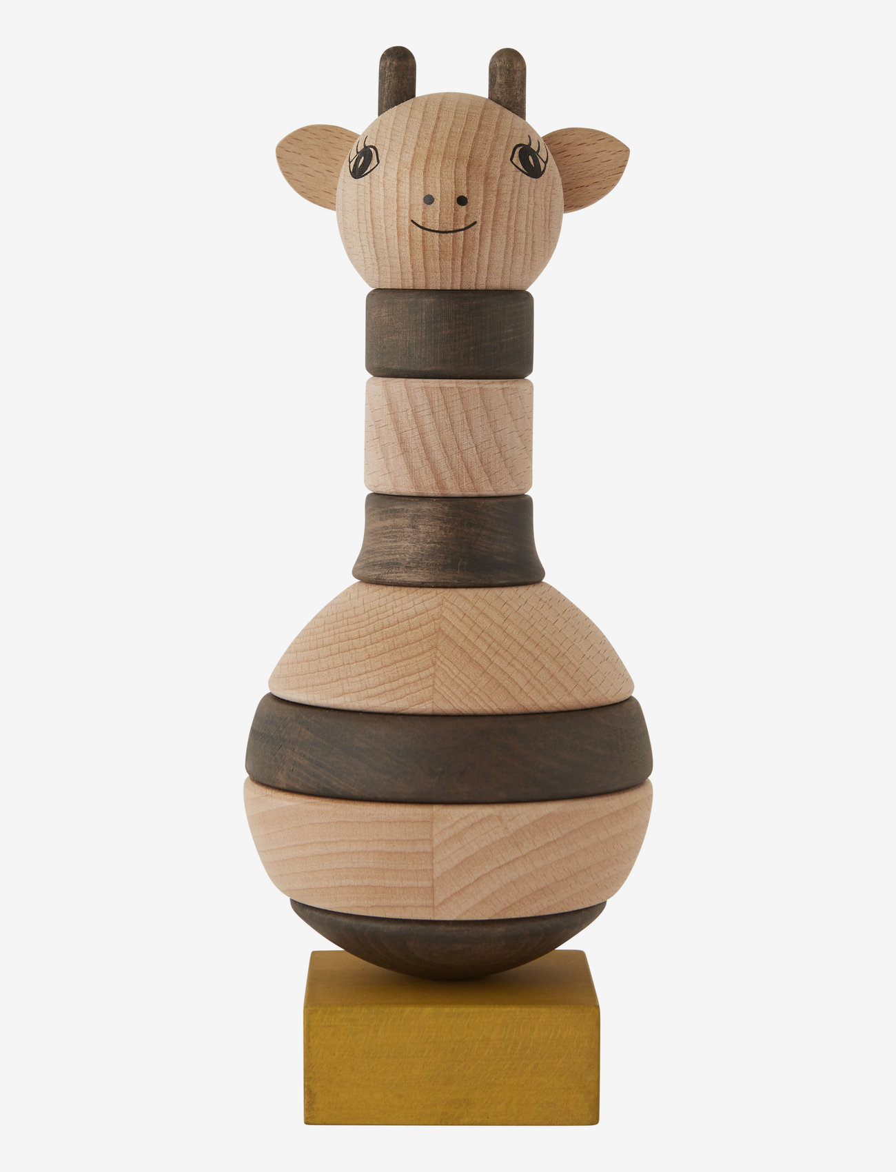 OYOY MINI - Wooden Stacking Giraffe - dekorationsdetaljer - nature / dark - 1