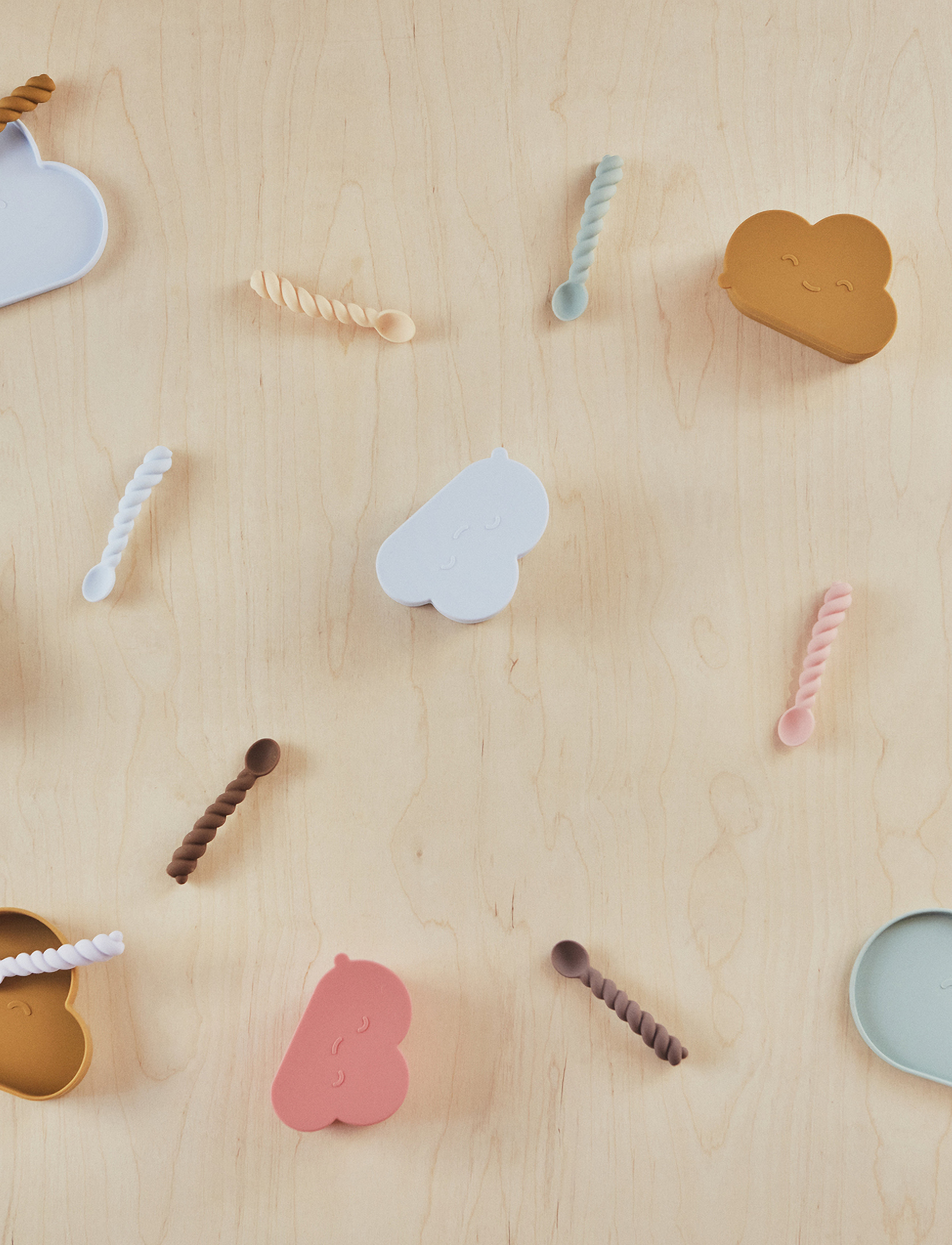 OYOY MINI - Chloe Cloud Plate & Bowl - laveste priser - ice blue / choko - 2
