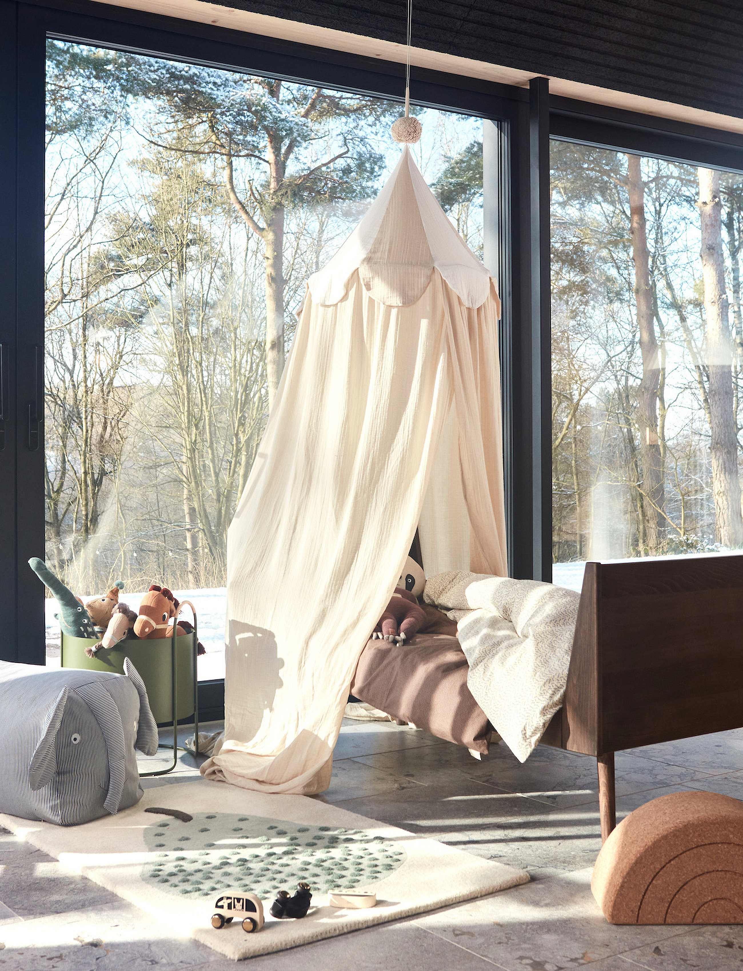 OYOY MINI Ronja Canopy Large, One Size, Sleep Time, Beige - Canopy, Kinder