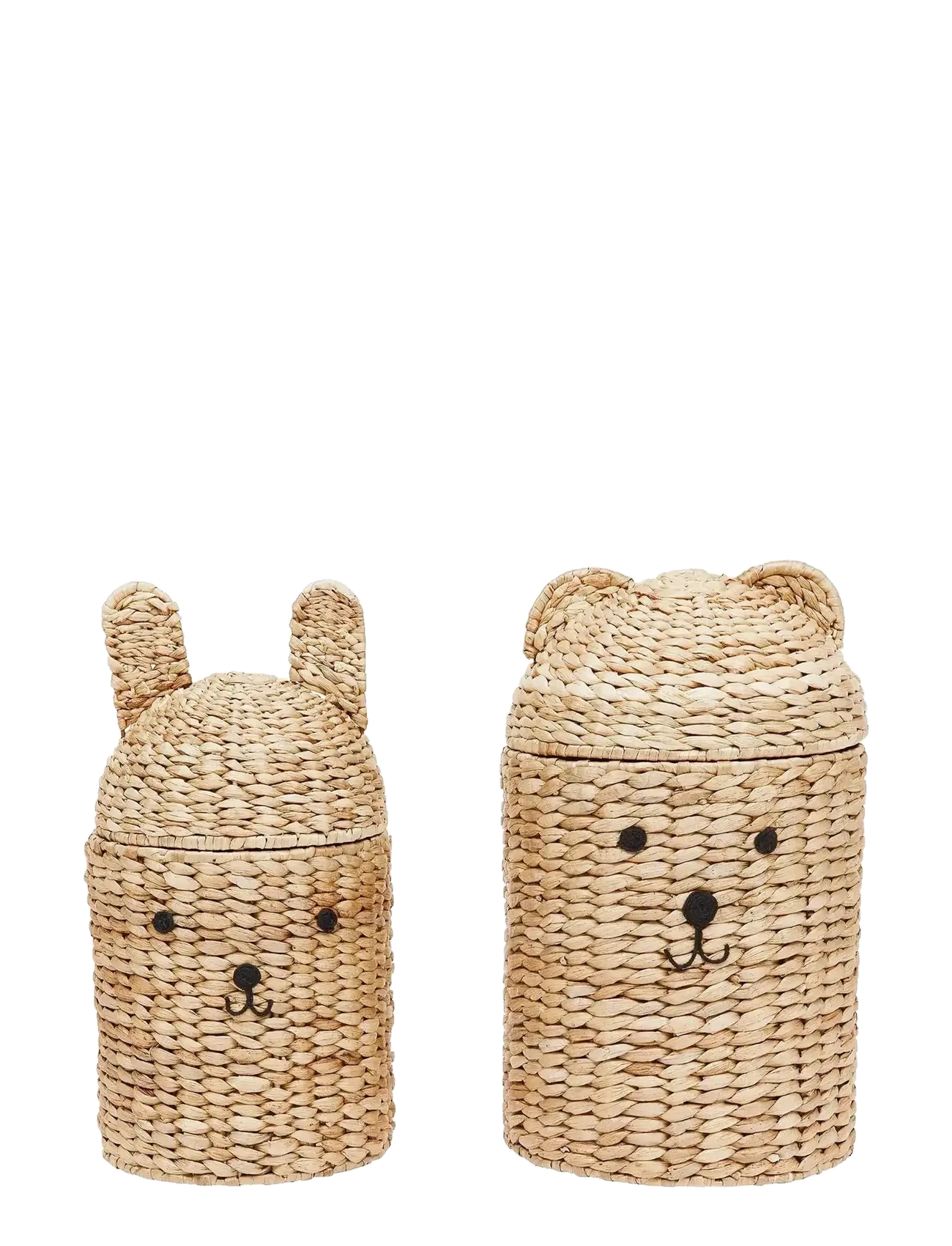 OYOY MINI Bear & Rabbit Storage Basket - Pck2 Beige - Ø28.5X H49.5CM/Ø25X H48.5CM - Kinder